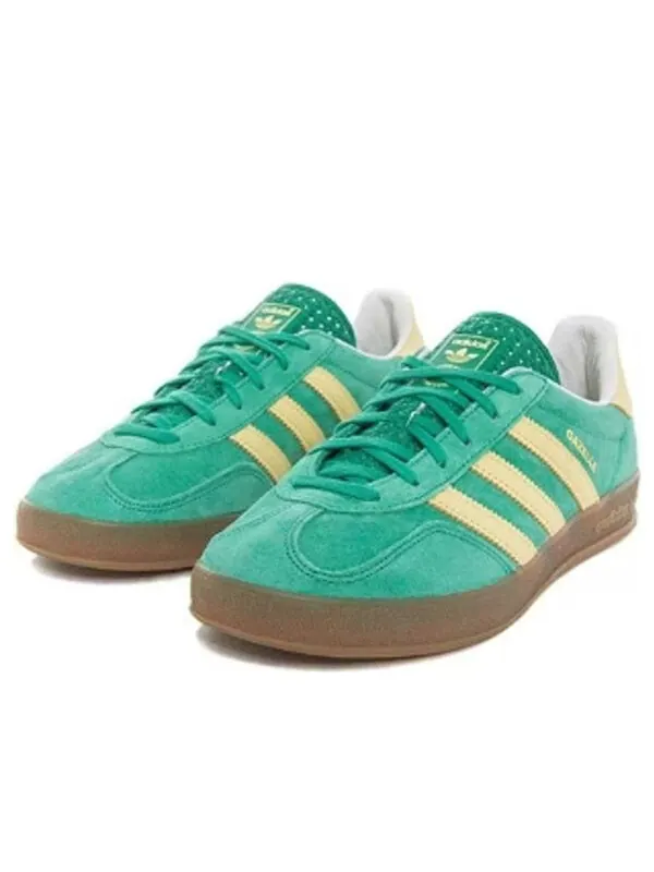 Кроссовки оригинальные gazelle для помещений Adidas — изображение 2 из 4, зеленый/желтый/бежевый