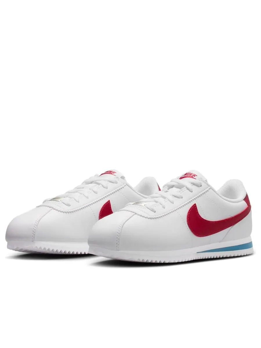 Кроссовки (GS) Nike Cortez 'White Blue Red' — изображение 3 из 6, белый