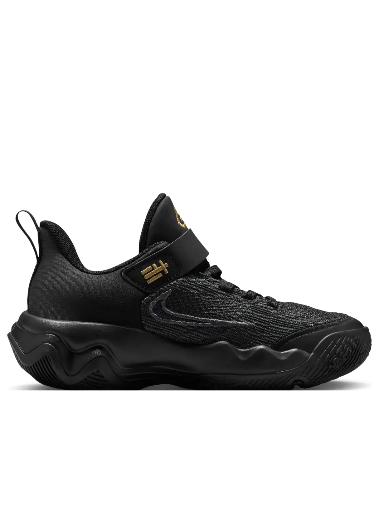 Кроссовки (PS) Nike Giannis Immortality 4 'Black Metallic Gold' — изображение 2 из 7, черный