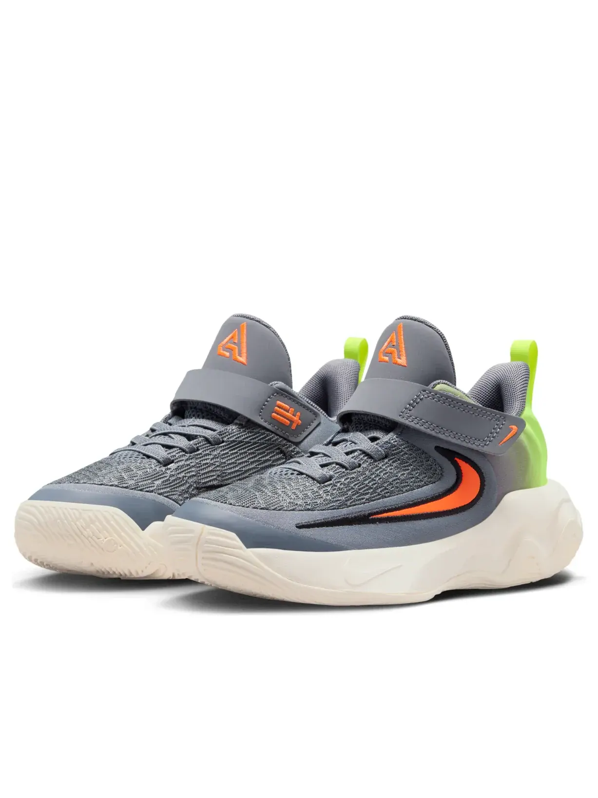 Кроссовки (PS) Nike Giannis Immortality 4 'Deep Gray Fluorescent Yellow' — изображение 4 из 6, серый