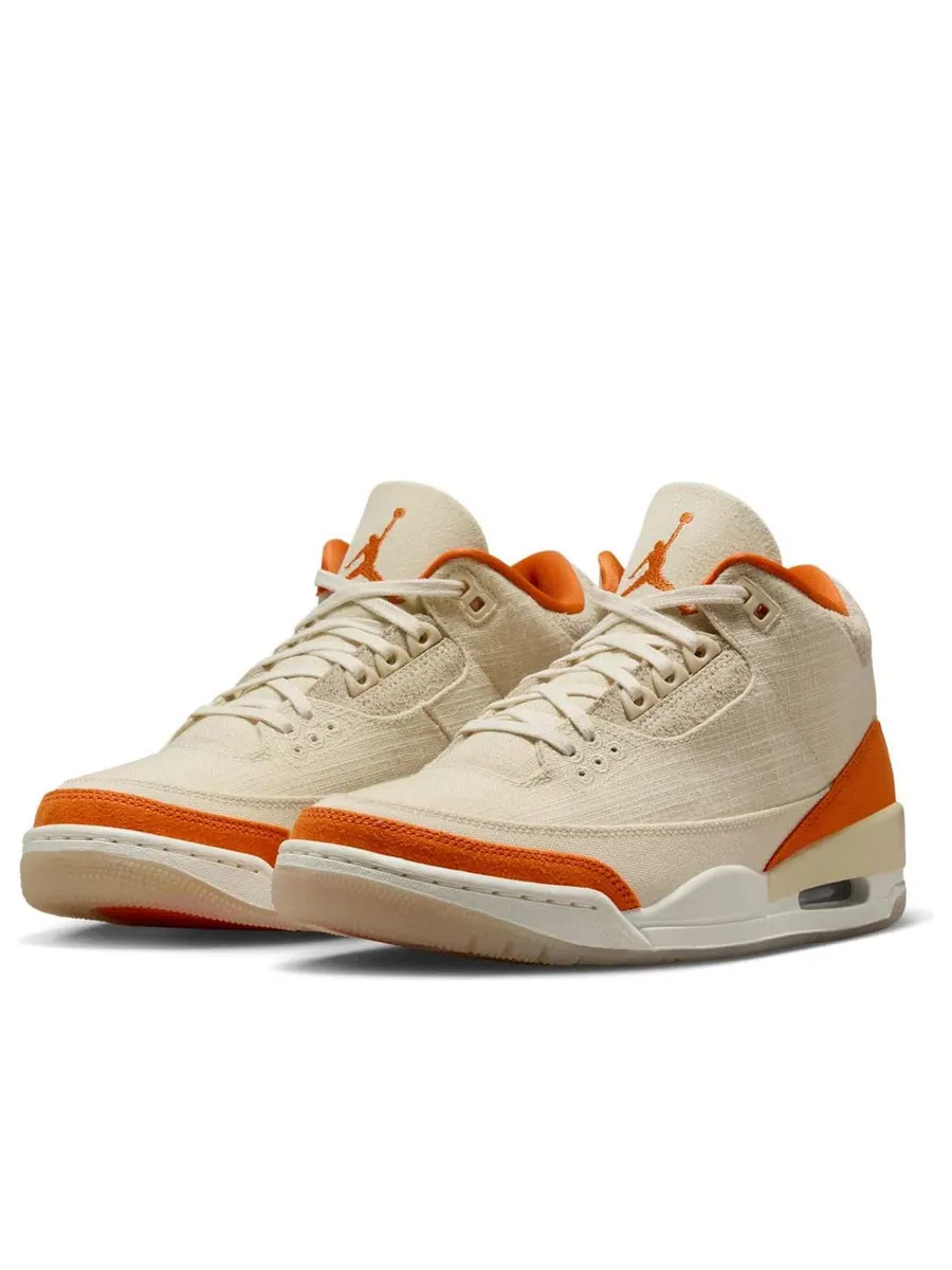Кроссовки (WMNS) Air Jordan 3 Retro TEX 'Starfish' — изображение 3 из 6, бежевый