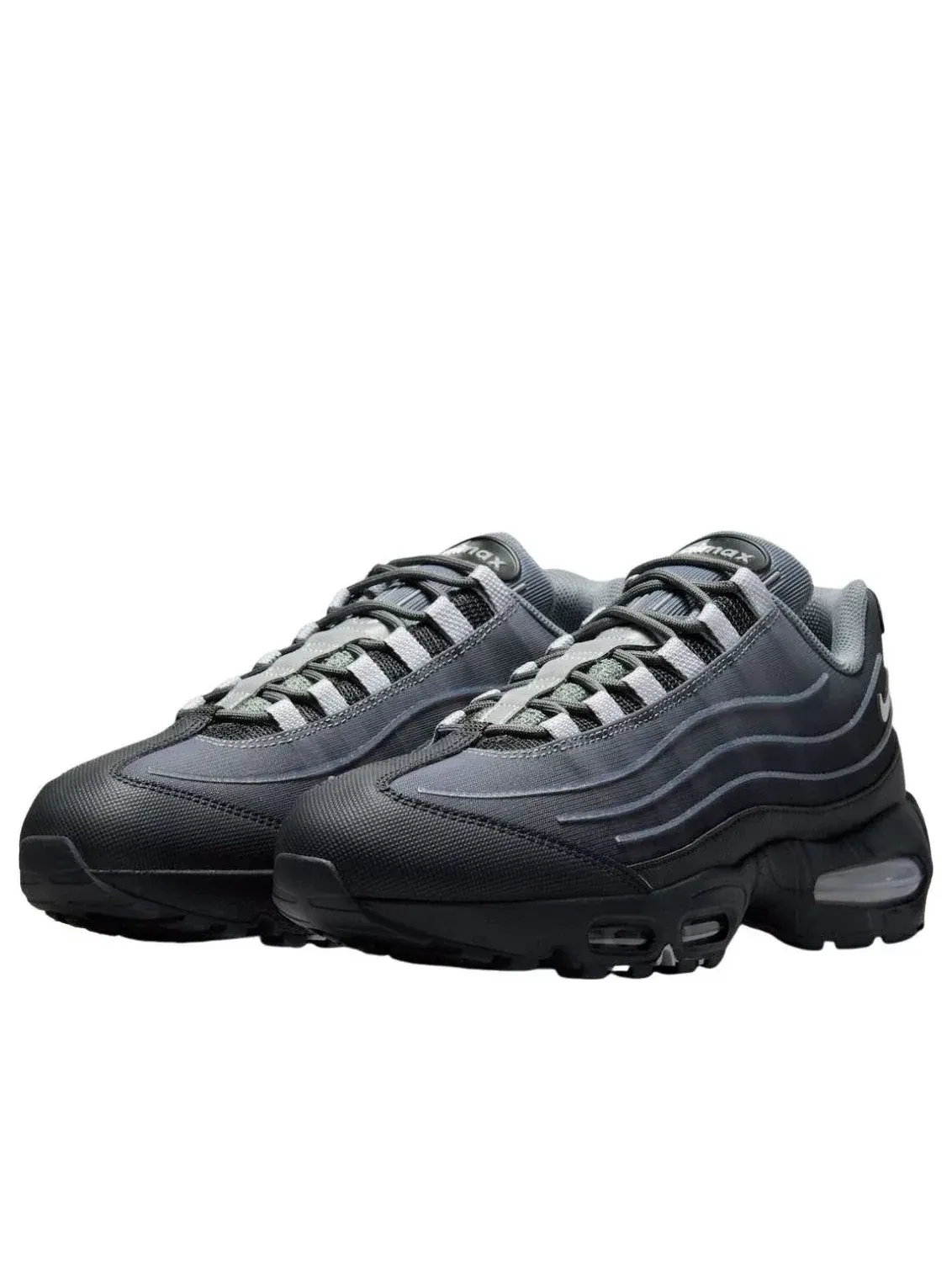 Кроссовки Nike Air Max 95 Big Bubble 'Smoke Grey Wolf Grey' IH7853-001 — изображение 2 из 5, серый