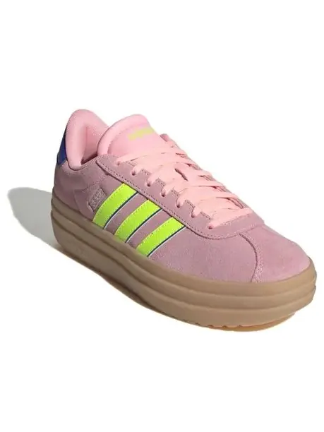Кроссовки (WMNS) adidas VL Court Bold 'Pink Spark Lucid Lemon' — изображение 2 из 5, розовый