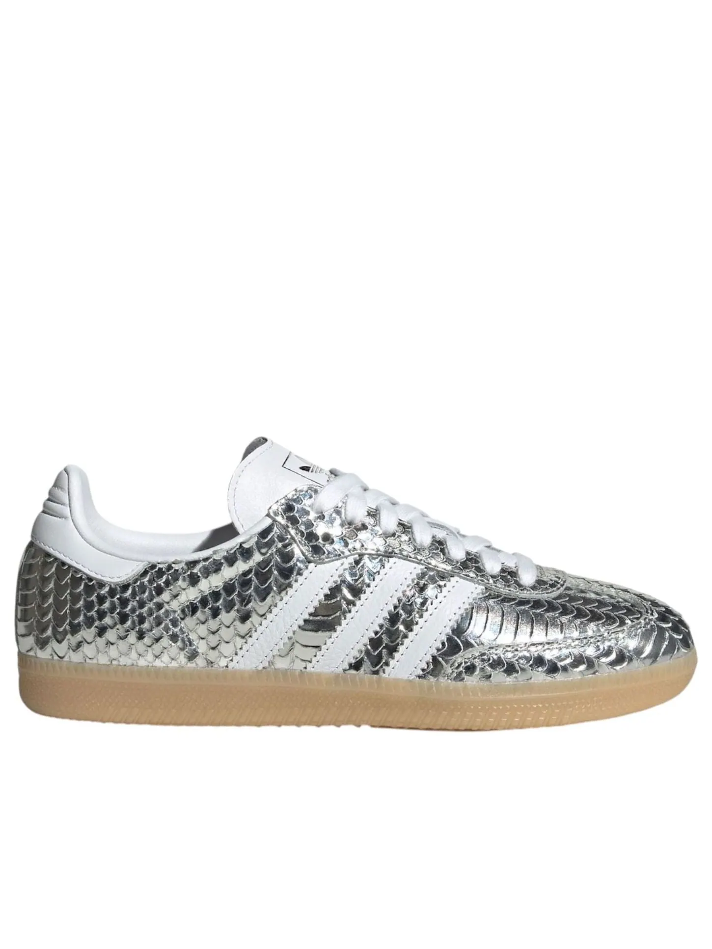 (WMNS) Adidas Samba Patent Snakeskin 'Silver Metallic' — изображение 2 из 6