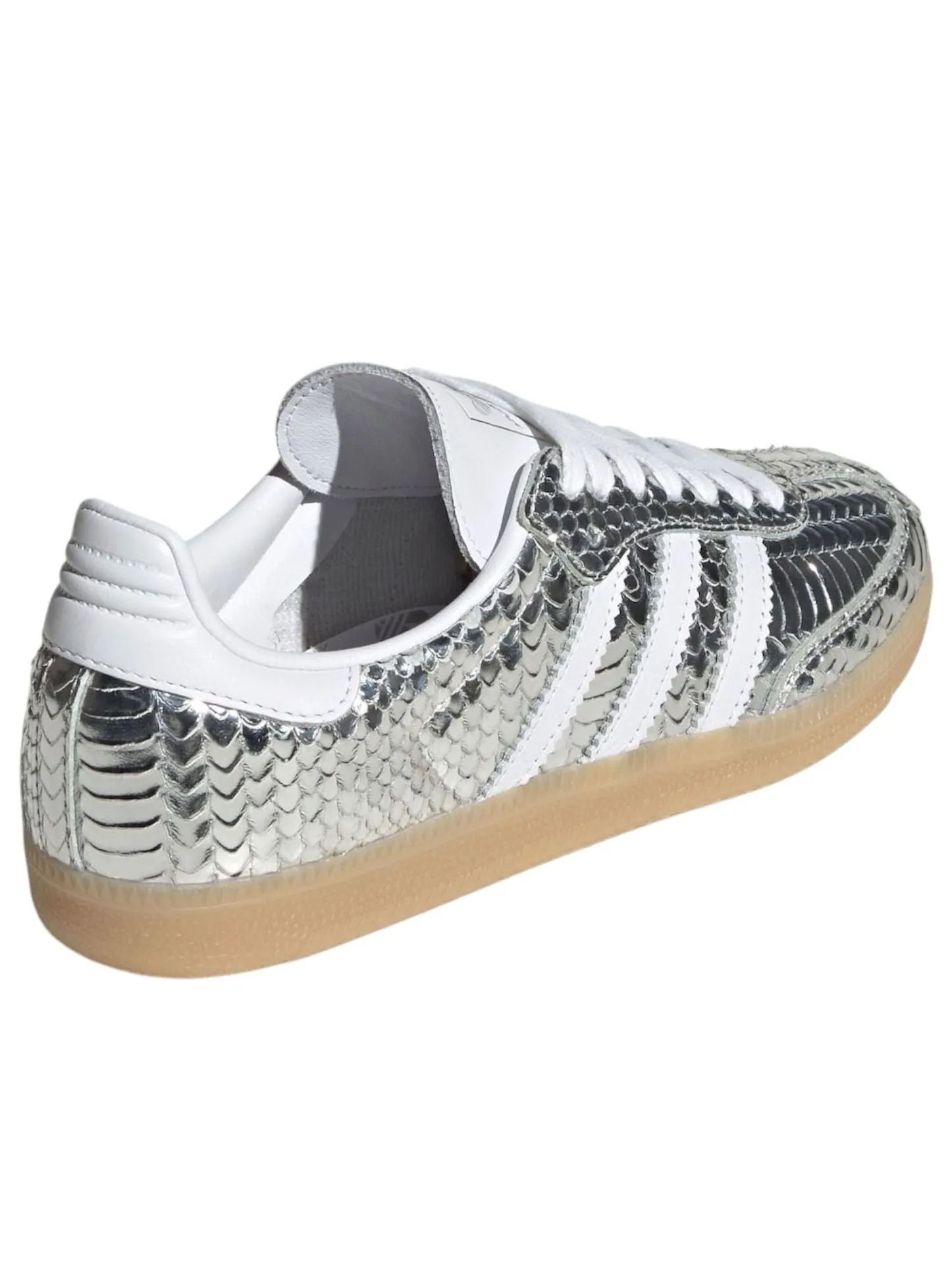 (WMNS) Adidas Samba Patent Snakeskin 'Silver Metallic' — изображение 4 из 6