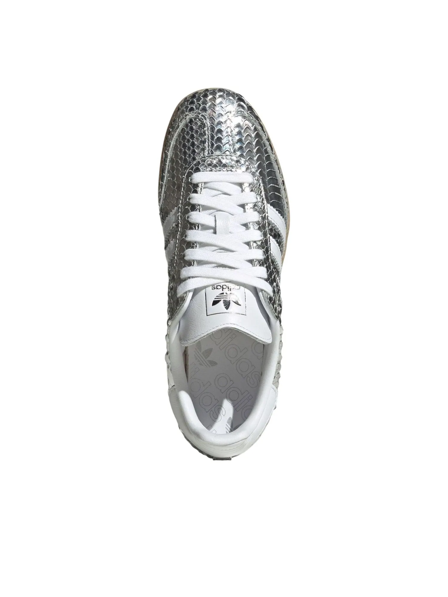 (WMNS) Adidas Samba Patent Snakeskin 'Silver Metallic' — изображение 5 из 6