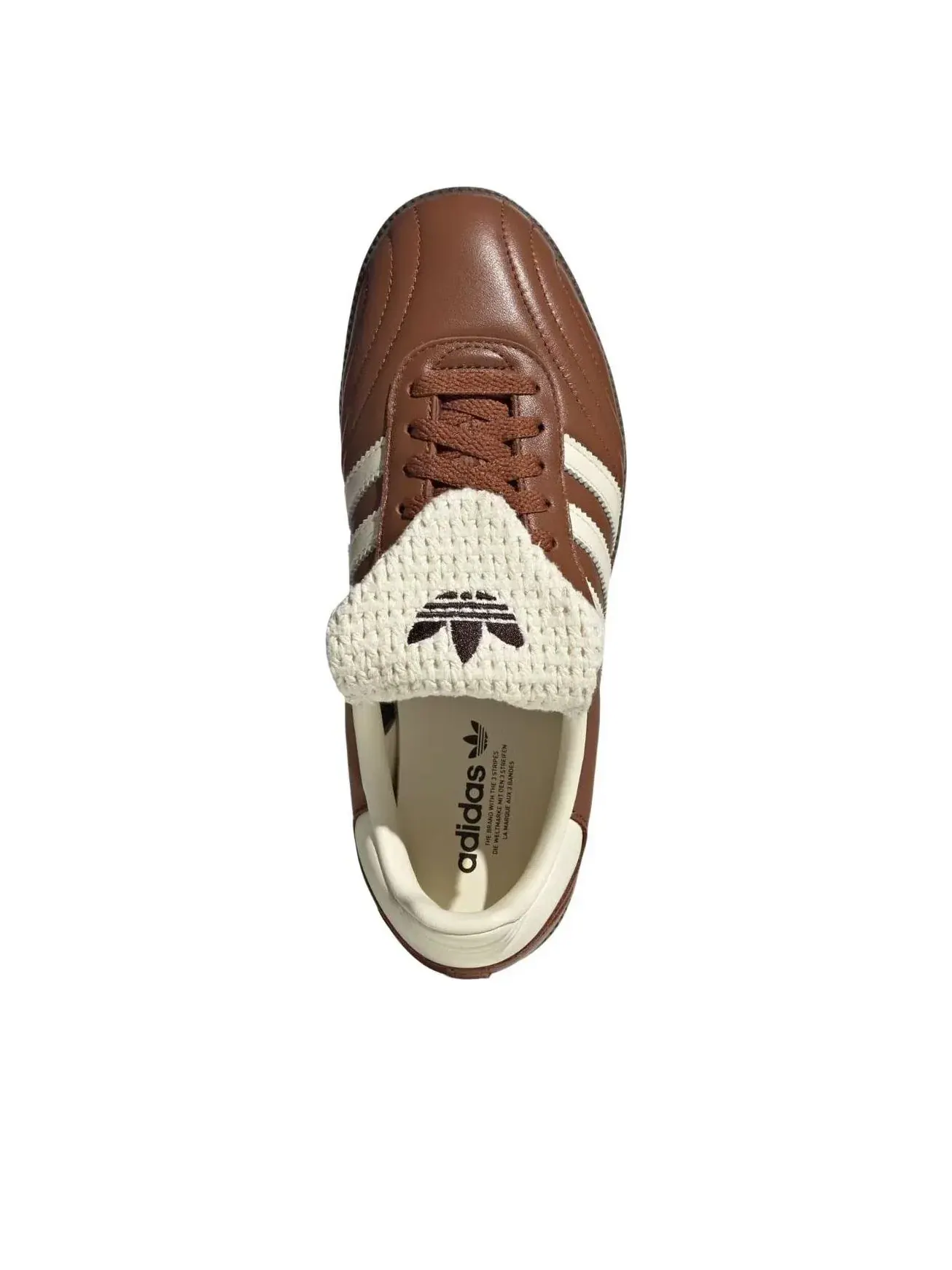 Кроссовки (WMNS) Adidas Samba Long Tongue 'Dusky Bronze Cream White' — изображение 2 из 5, коричневый
