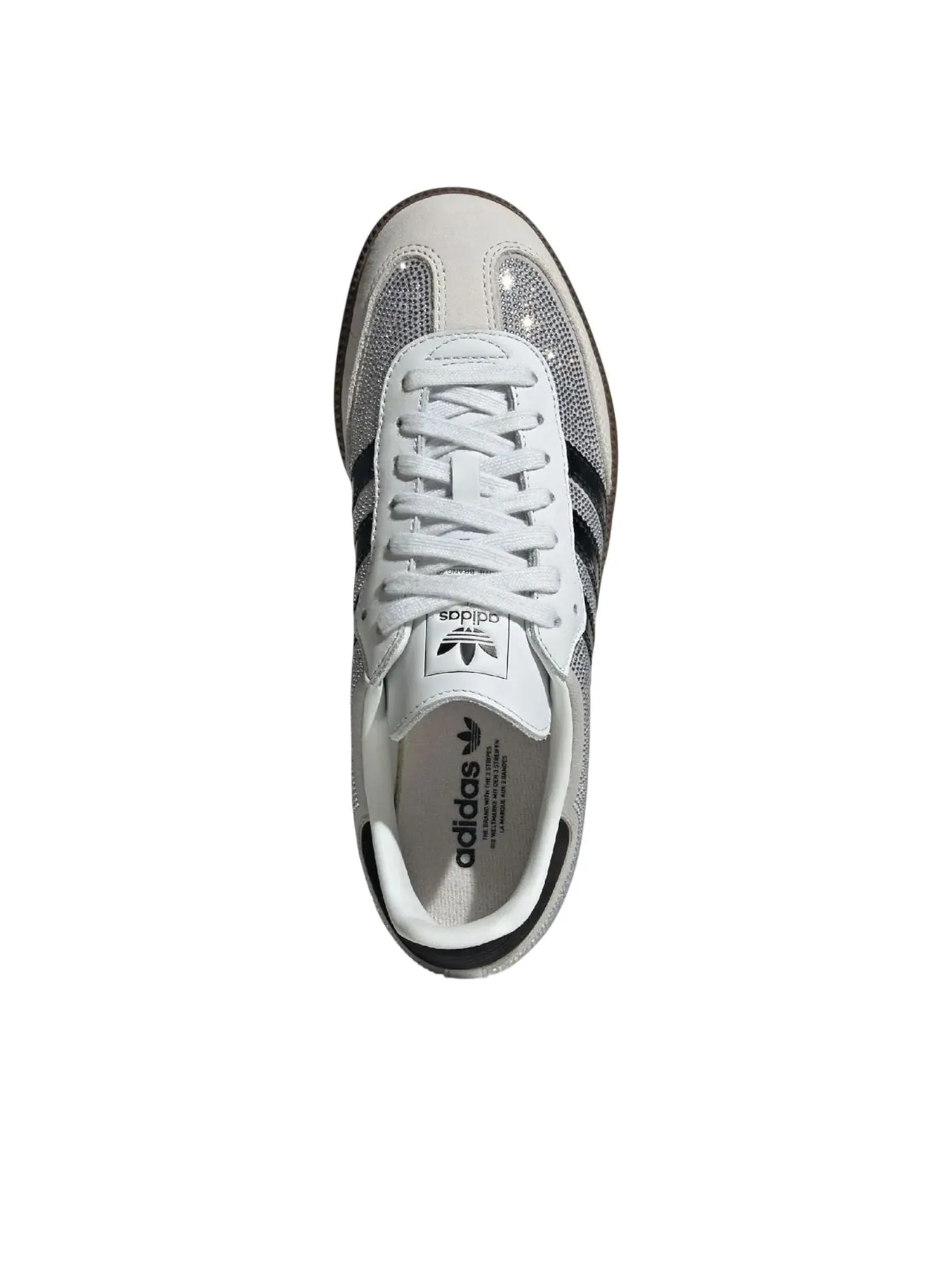 (WMNS) Adidas Samba 'Rhinestone White' — изображение 3 из 6, белый/черный
