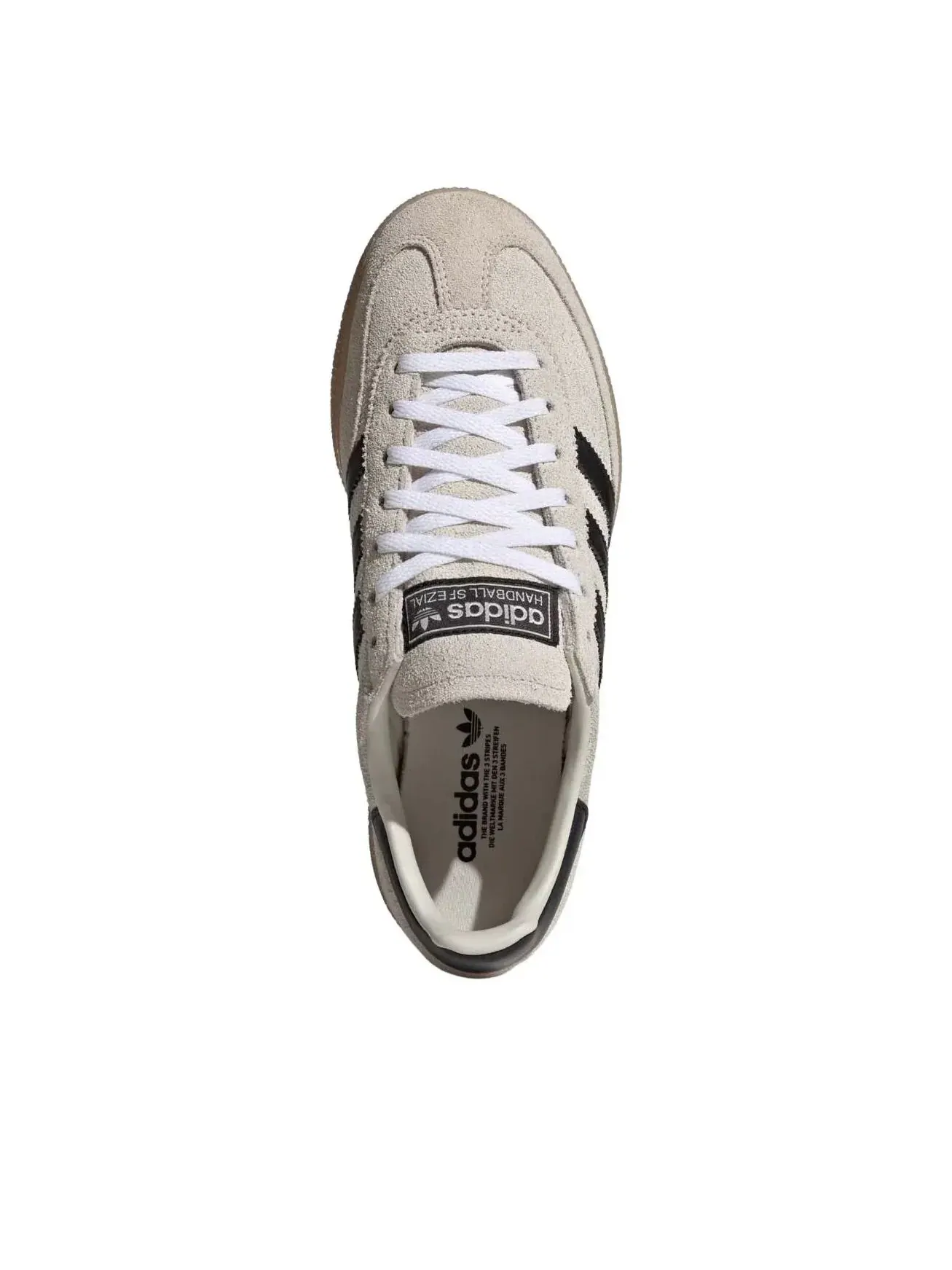 Кроссовки (WMNS) Adidas Handball Spezial Bold 'Alumina Black Gum' — изображение 2 из 5, бежевый