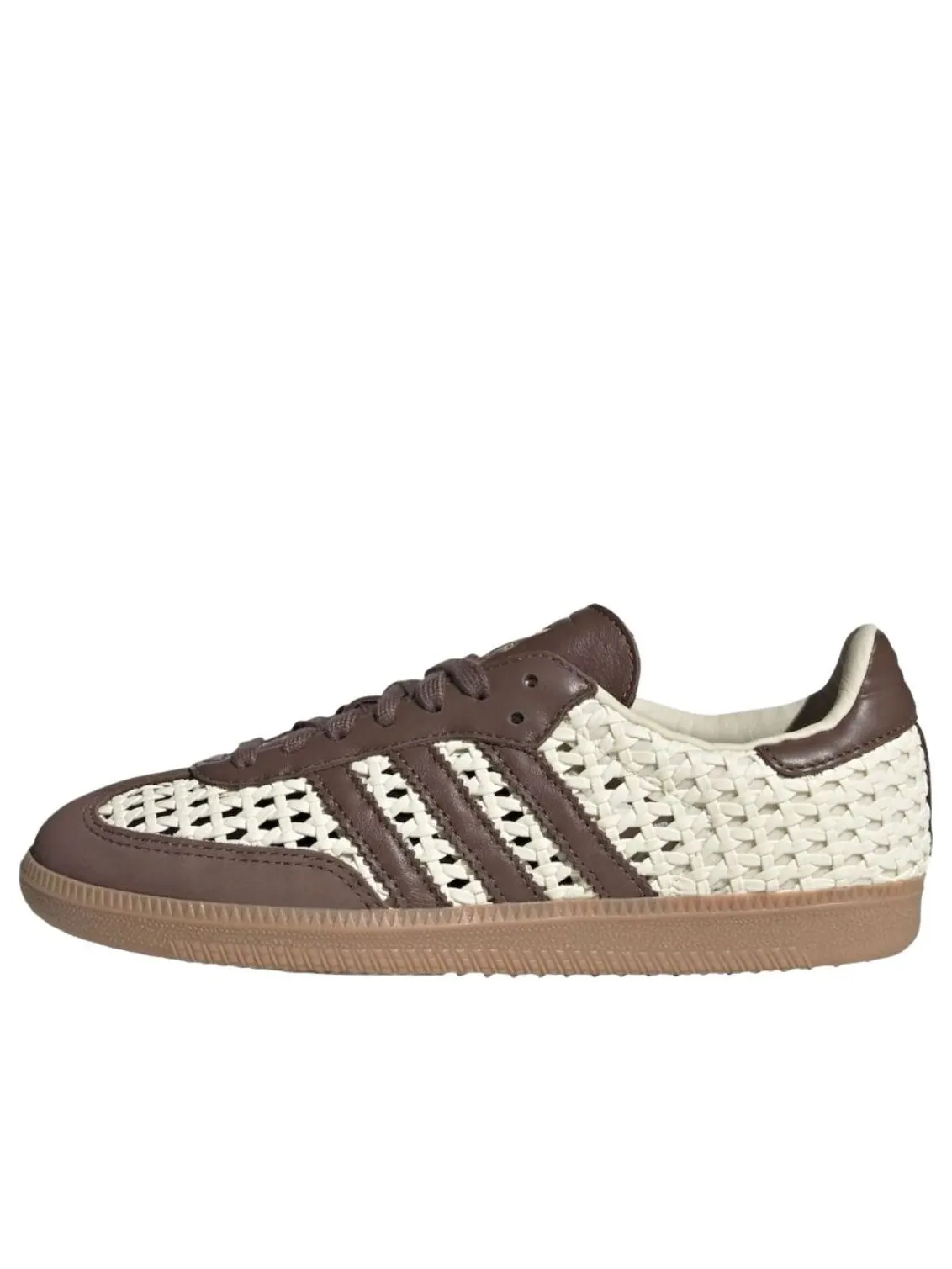(WMNS) Adidas Samba 'Basketweave White' — изображение 1 из 5, белый/коричневый