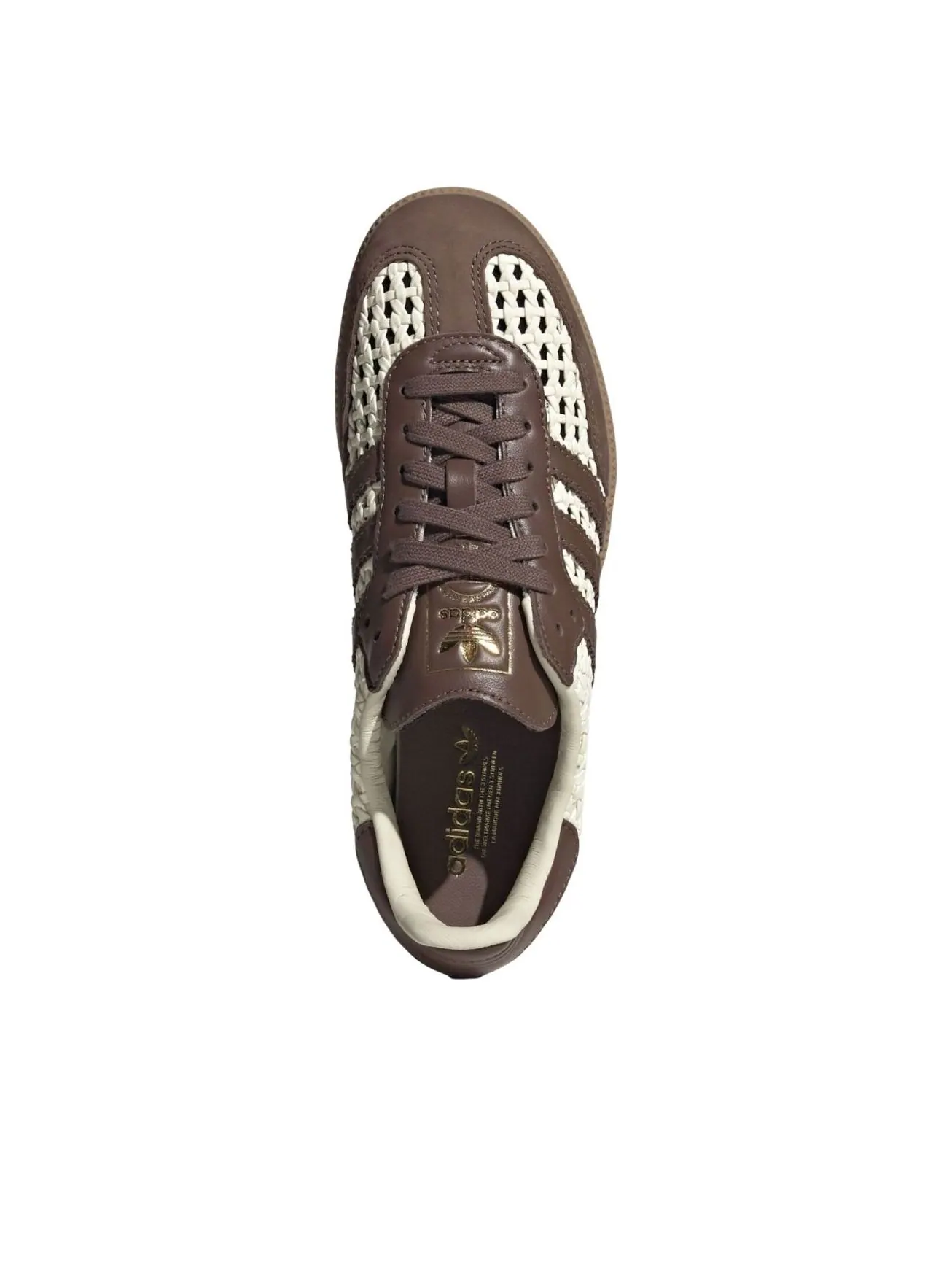 (WMNS) Adidas Samba 'Basketweave White' — изображение 4 из 5, белый/коричневый