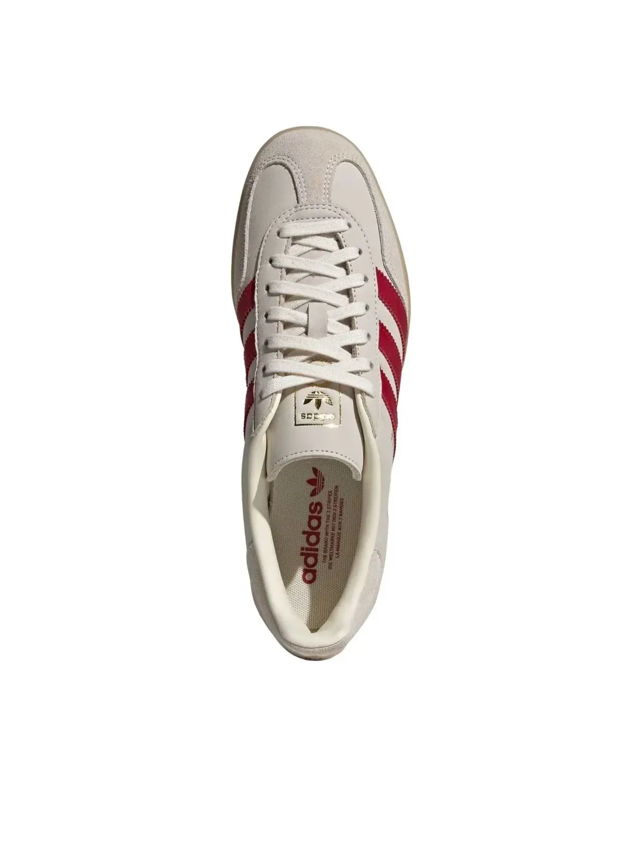 Кроссовки Adidas Gazelle Indoor 'Cream White Red Gum' — изображение 2 из 5, белый