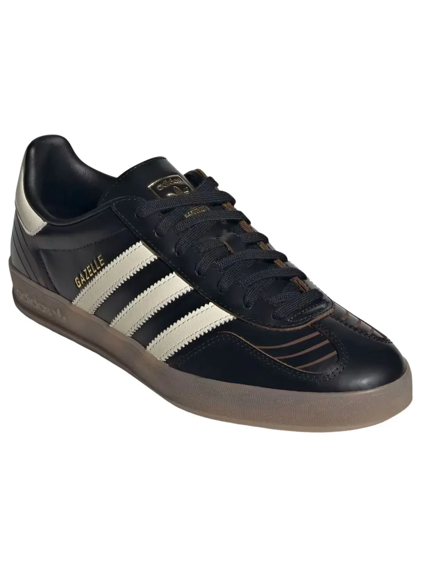 Кроссовки Adidas Gazelle Indoor 'Core Black Cream White Gum' IH9679 — изображение 2 из 6, черный