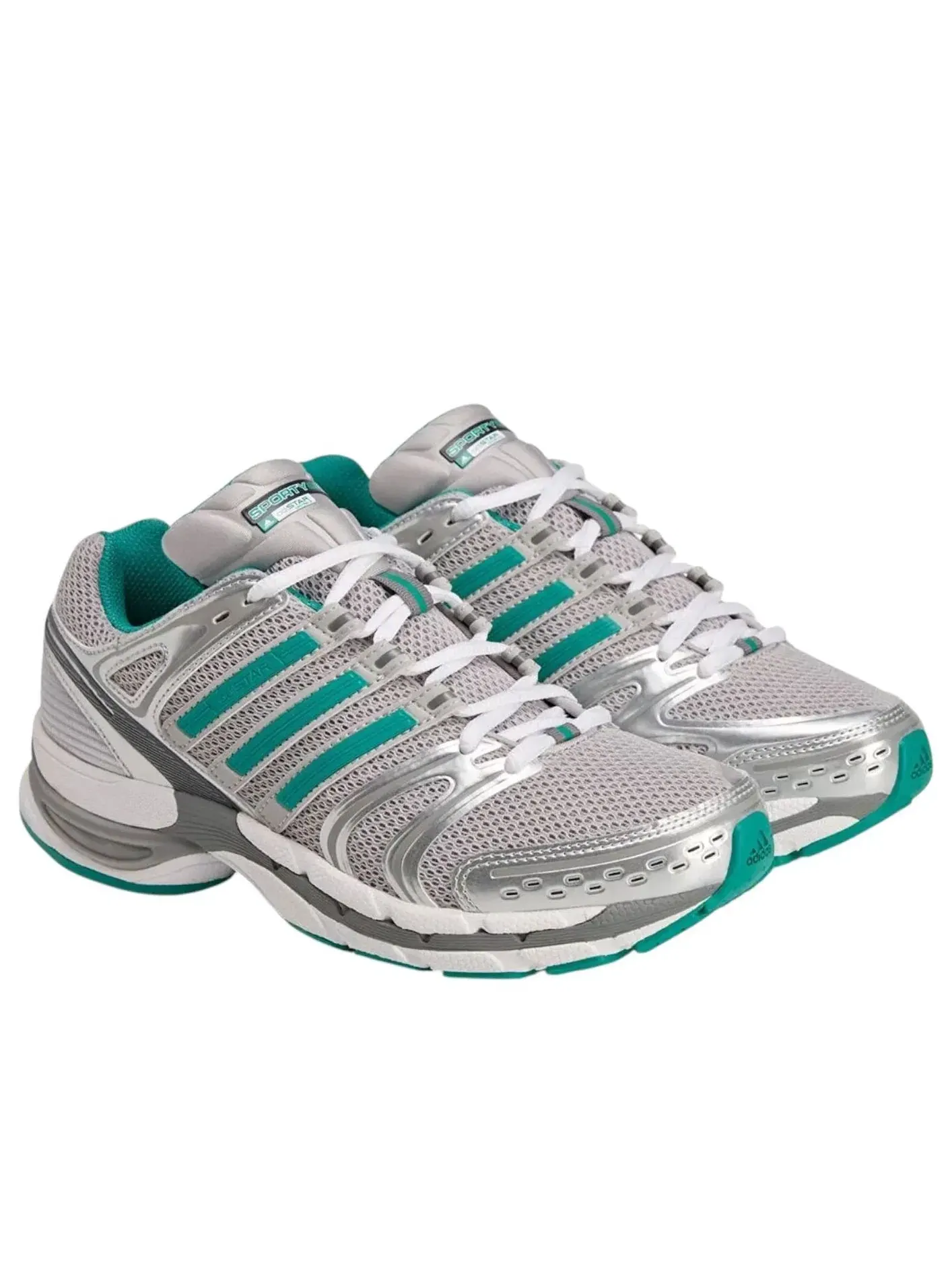 Мужские кроссовки с верхом из сетки Adistar Control 5 Adidas — изображение 3 из 5, серебряный