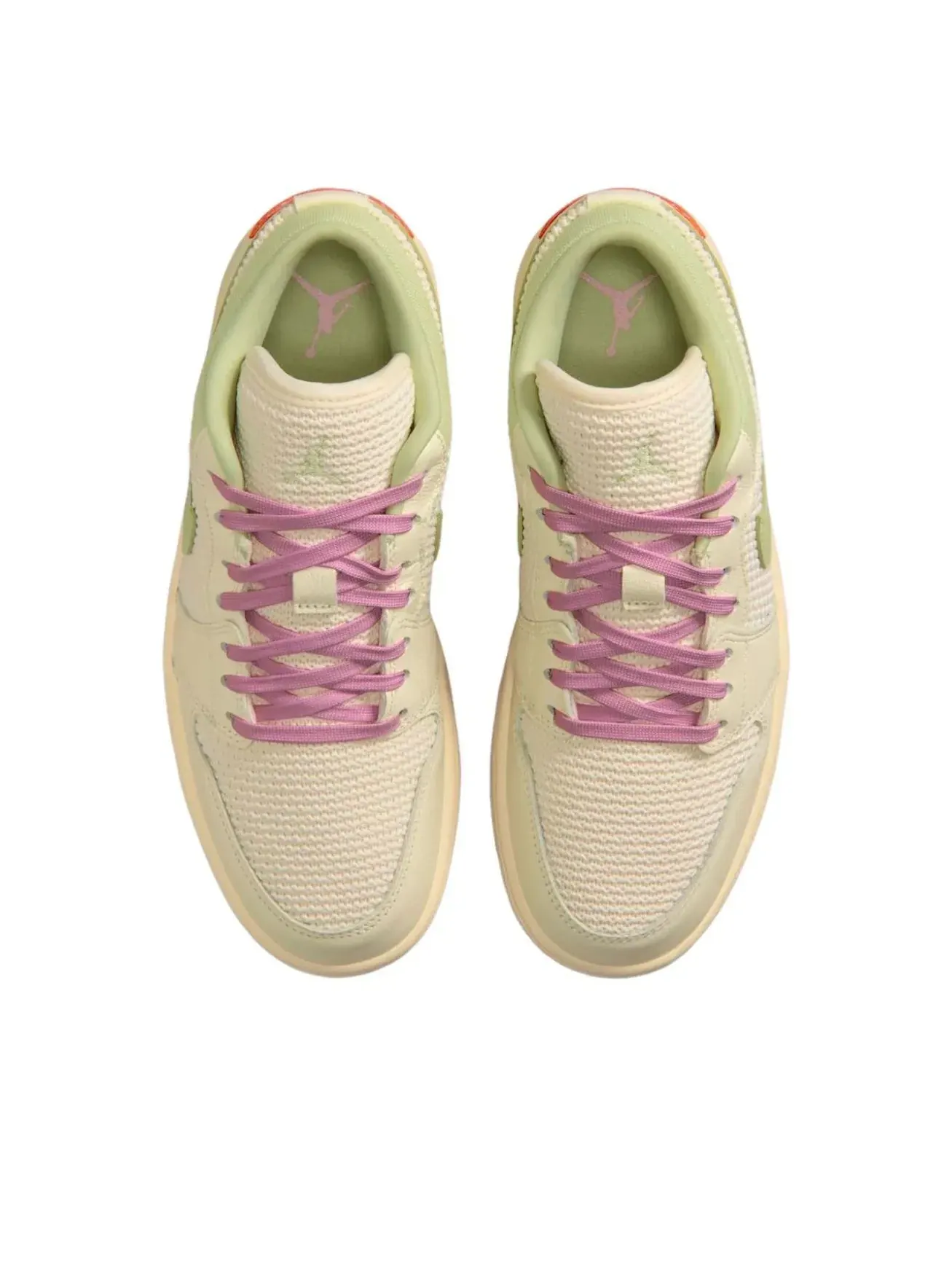 Кроссовки (WMNS) Air Jordan 1 Low Woven 'Olive Aura' — изображение 4 из 6, бежевый