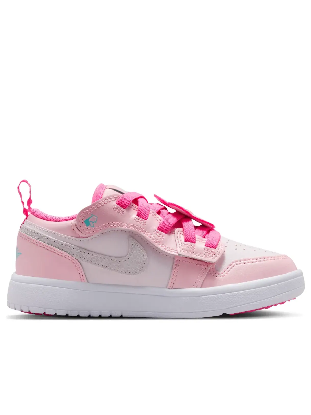 Детские кроссовки с кожаным верхом Air Jordan 1 Low ALT SE Pink Bloom — изображение 6 из 6, розовый