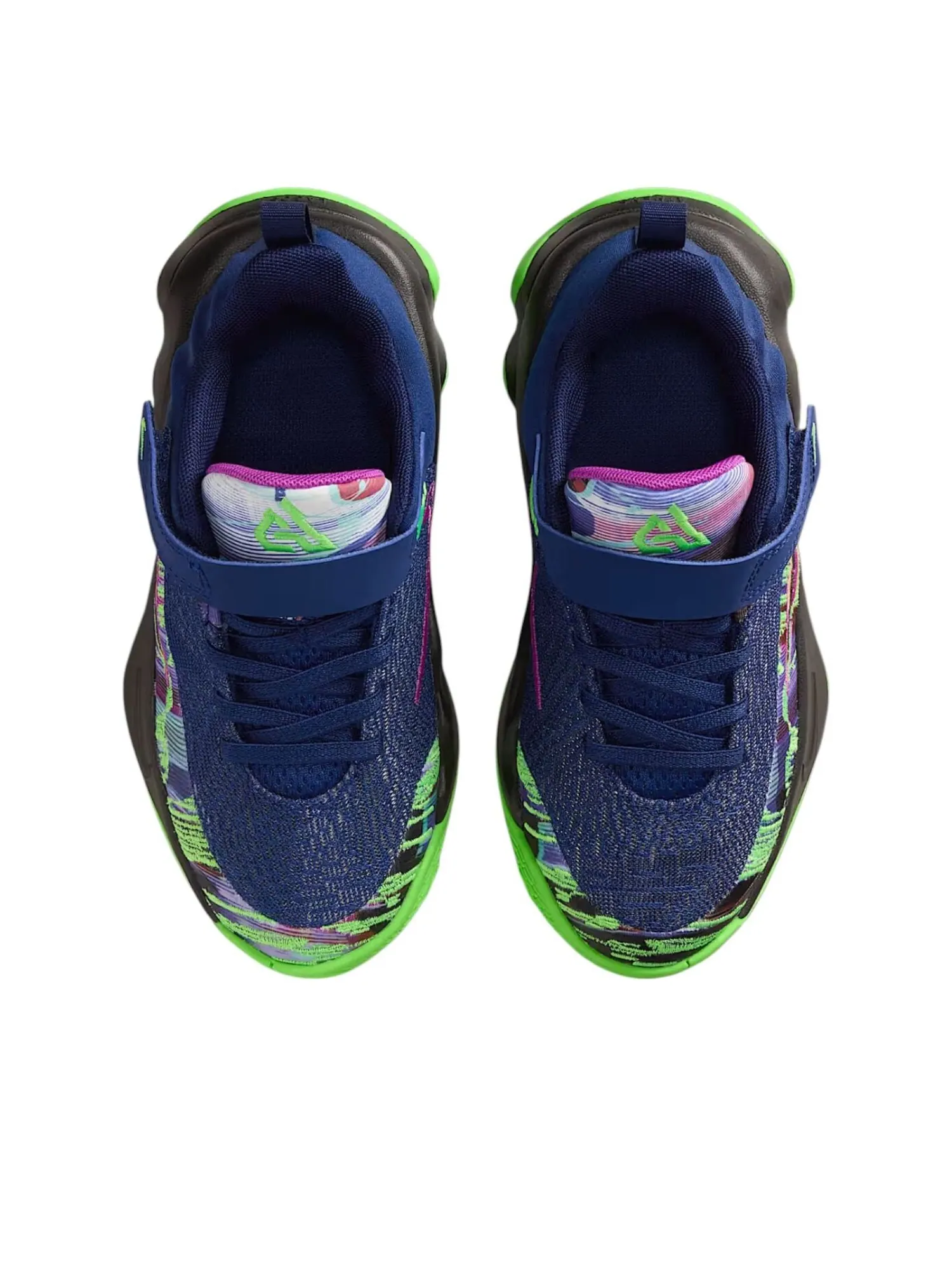 Кроссовки (PS) Nike Giannis Immortality 4 'Space Blue Impact Green Bright Purple Black' — изображение 2 из 6, мульти