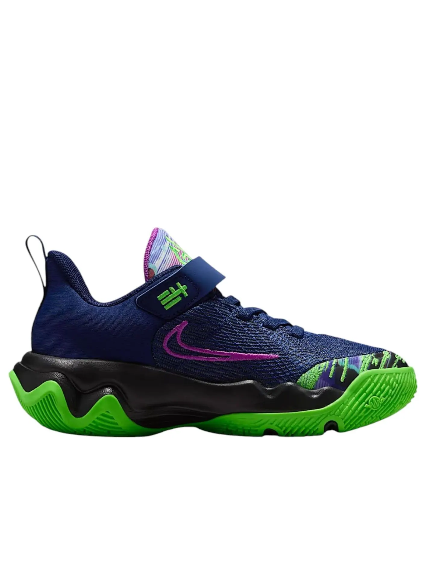Кроссовки (PS) Nike Giannis Immortality 4 'Space Blue Impact Green Bright Purple Black' — изображение 6 из 6, мульти