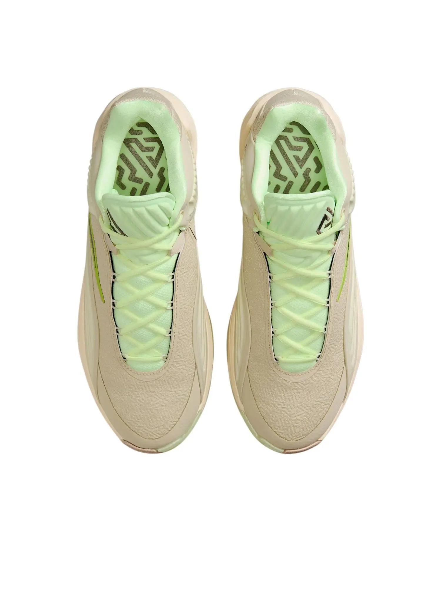 Кроссовки Nike Giannis Freak 7 EP 'Light Khaki Fluorescent Yellow' — изображение 2 из 6, светлый хаки/желтый