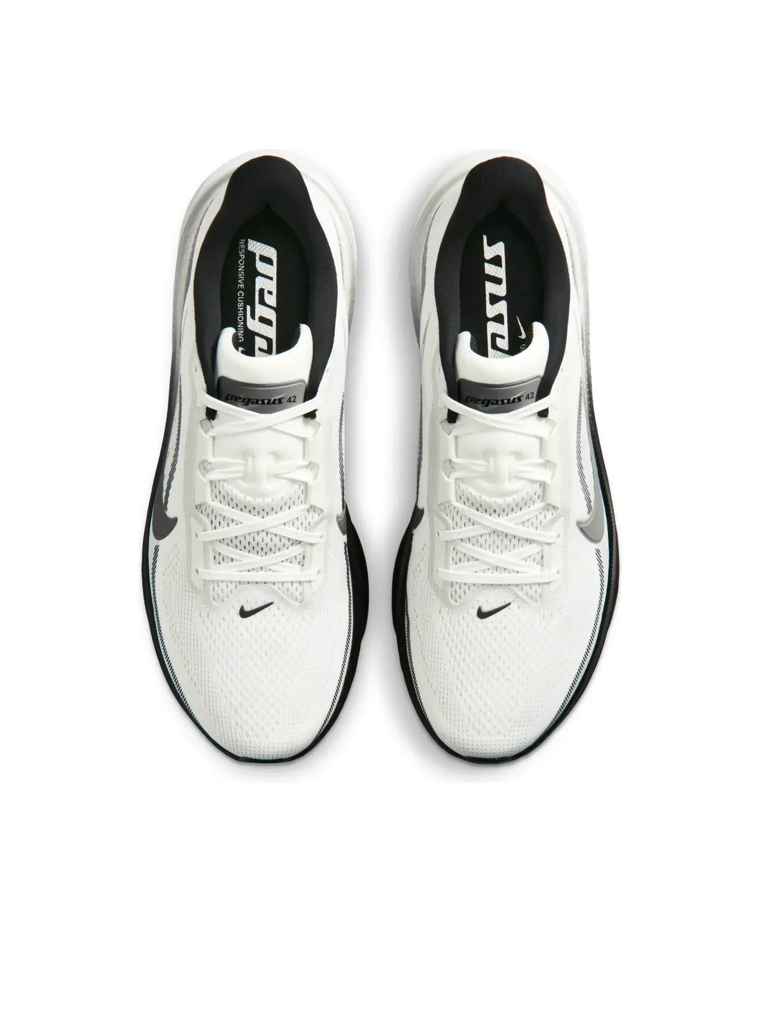Кроссовки Nike Air Zoom Pegasus 42 'Summit White Metallic Silver Black' — изображение 2 из 7, белый