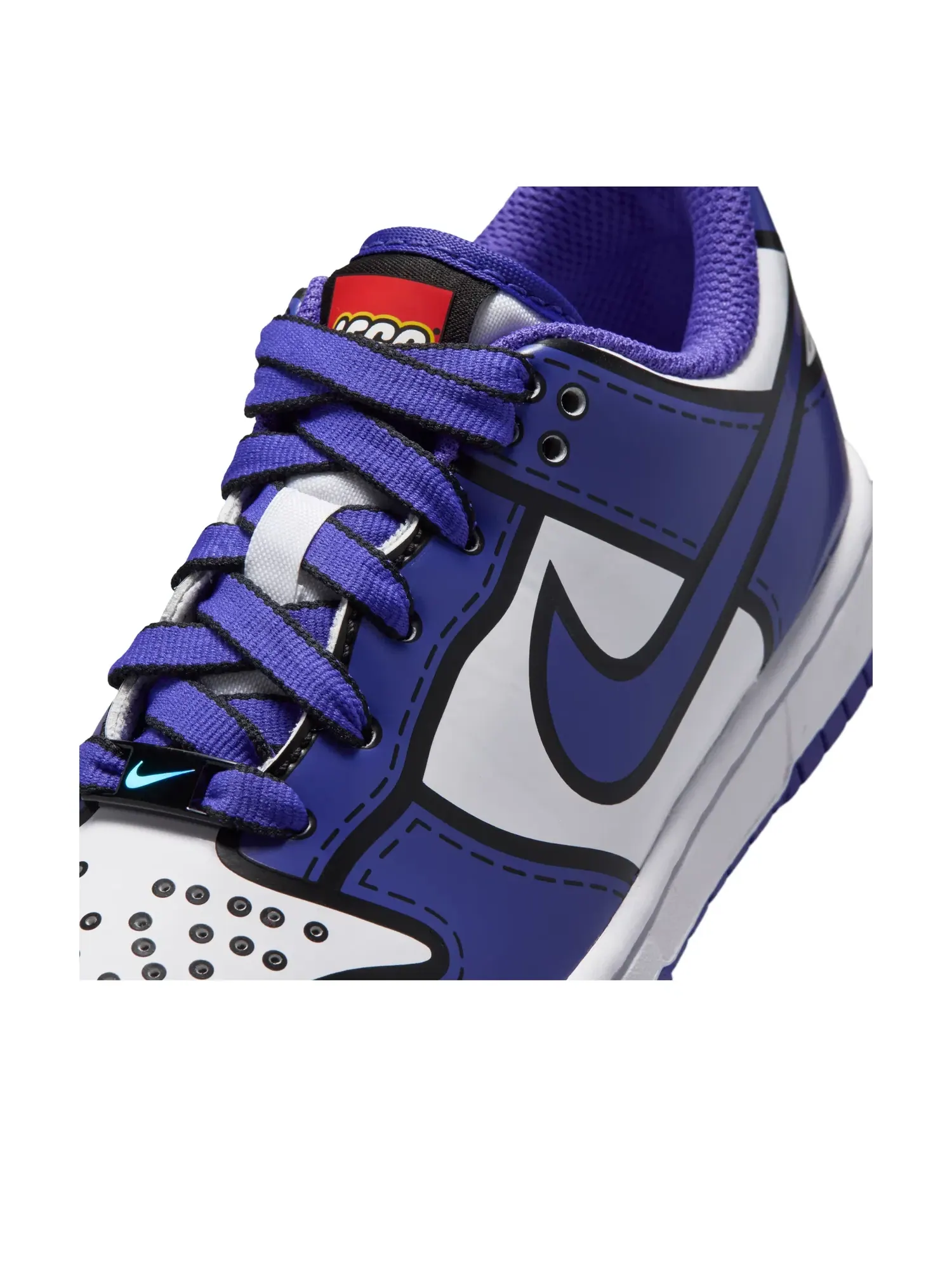 Детские кроссовки с принтом Nike x LEGO Dunk Low — изображение 7 из 7, фиолетовый