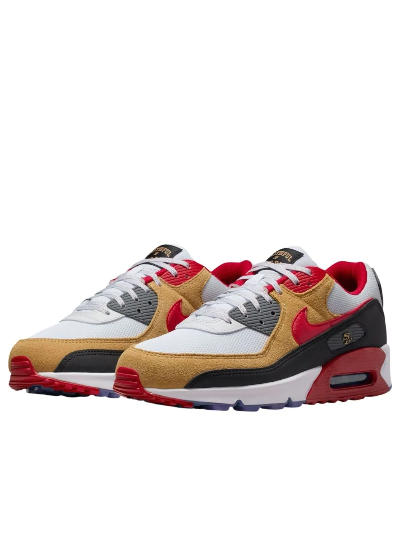 Кроссовки Nike Air Max 90 'San Francisco 49ers' — изображение 2 из 5, белый/черный/красный