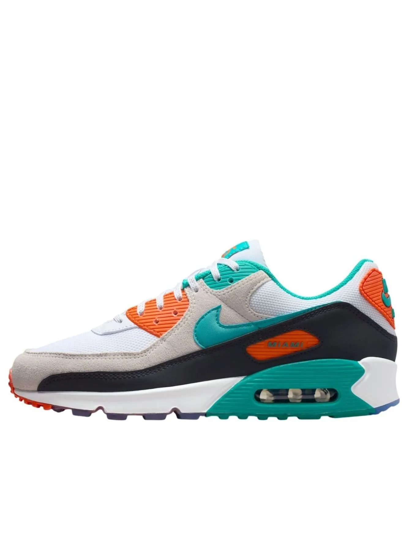 Кроссовки Nike Air Max 90 'Miami Dolphins' — изображение 1 из 4, белый/синий/зеленый