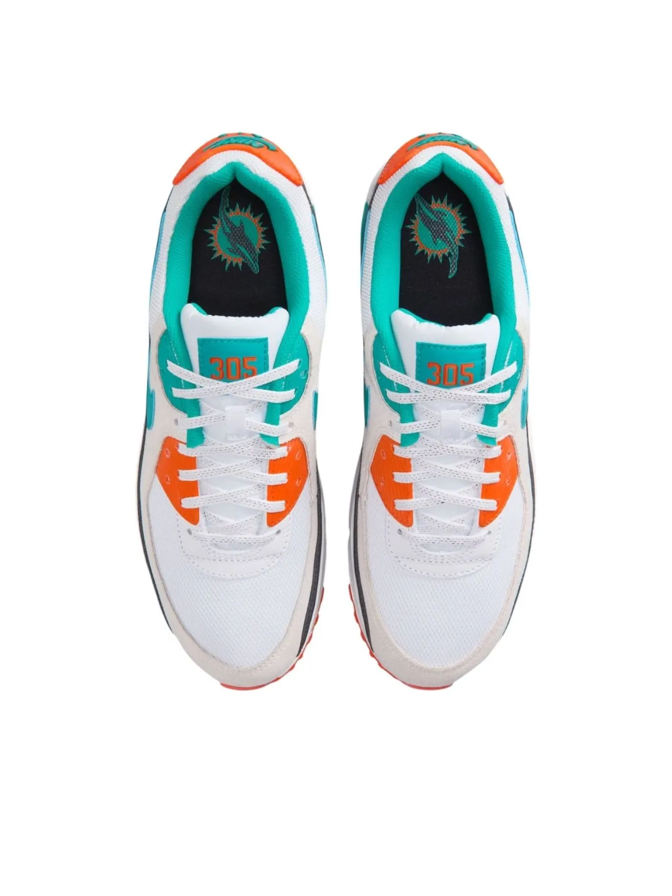 Кроссовки Nike Air Max 90 'Miami Dolphins' — изображение 3 из 4, белый/синий/зеленый