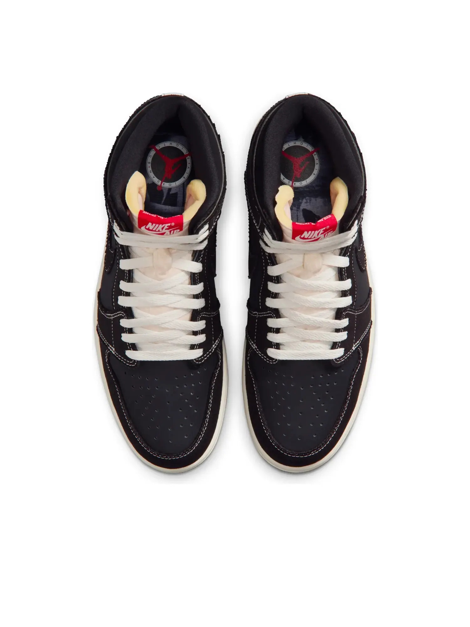 Кроссовки Air Jordan 1 Retro High OG x Flight Club 'Black Sail' — изображение 3 из 7, черный