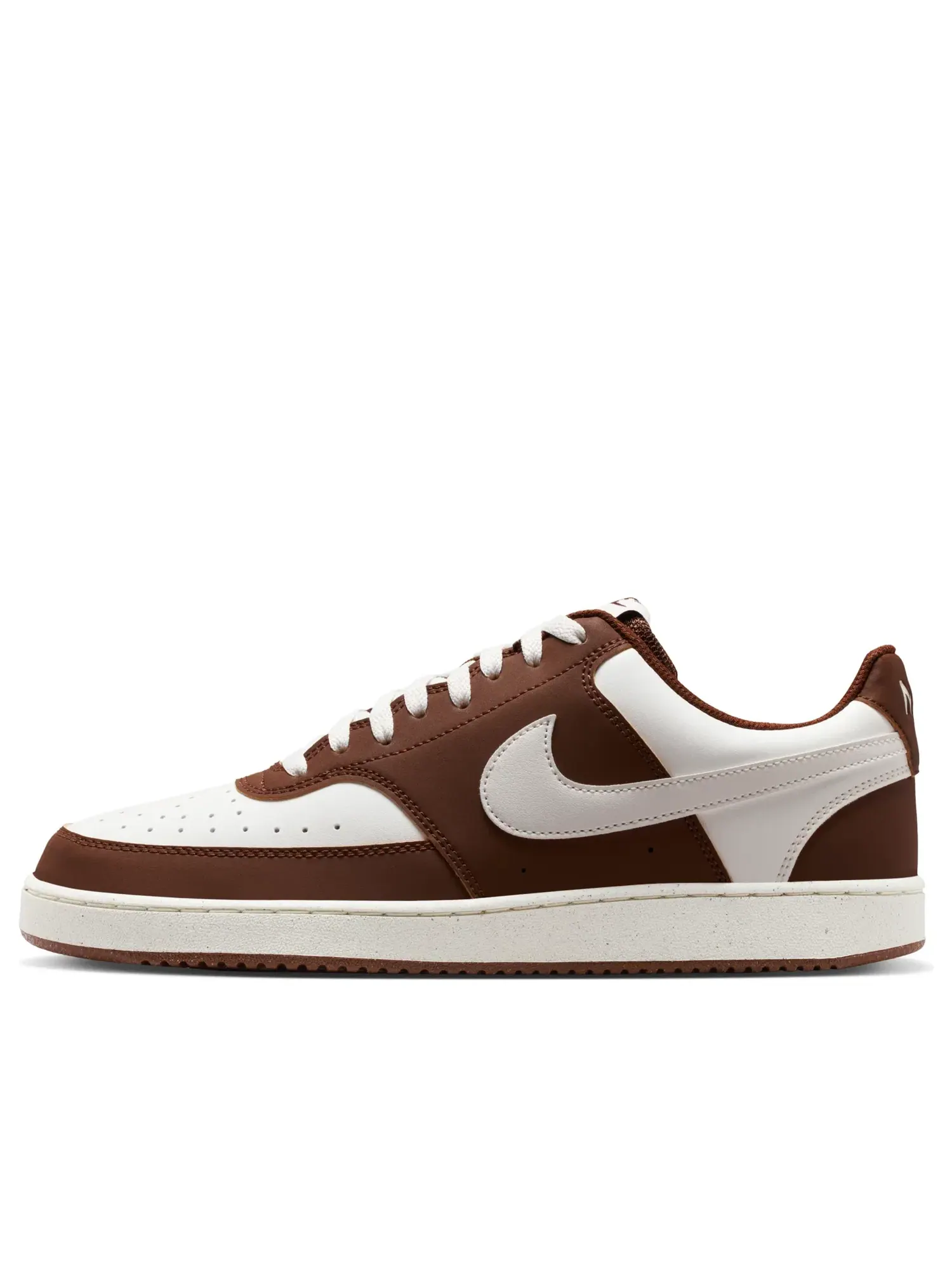 Мужские кроссовки с кожаным верхом Court Vision Low Nike — изображение 1 из 6, коричневый