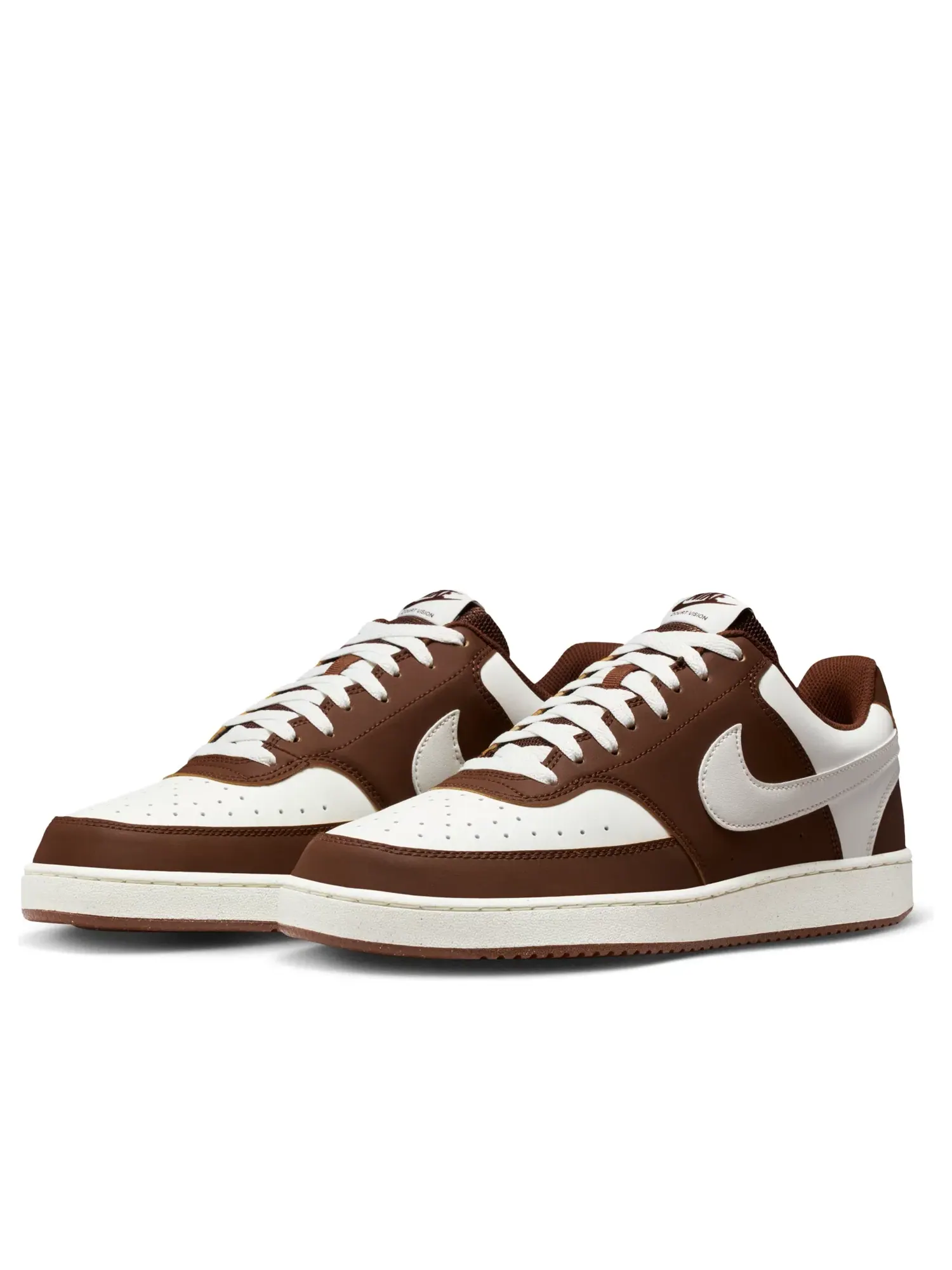 Мужские кроссовки с кожаным верхом Court Vision Low Nike — изображение 2 из 6, коричневый