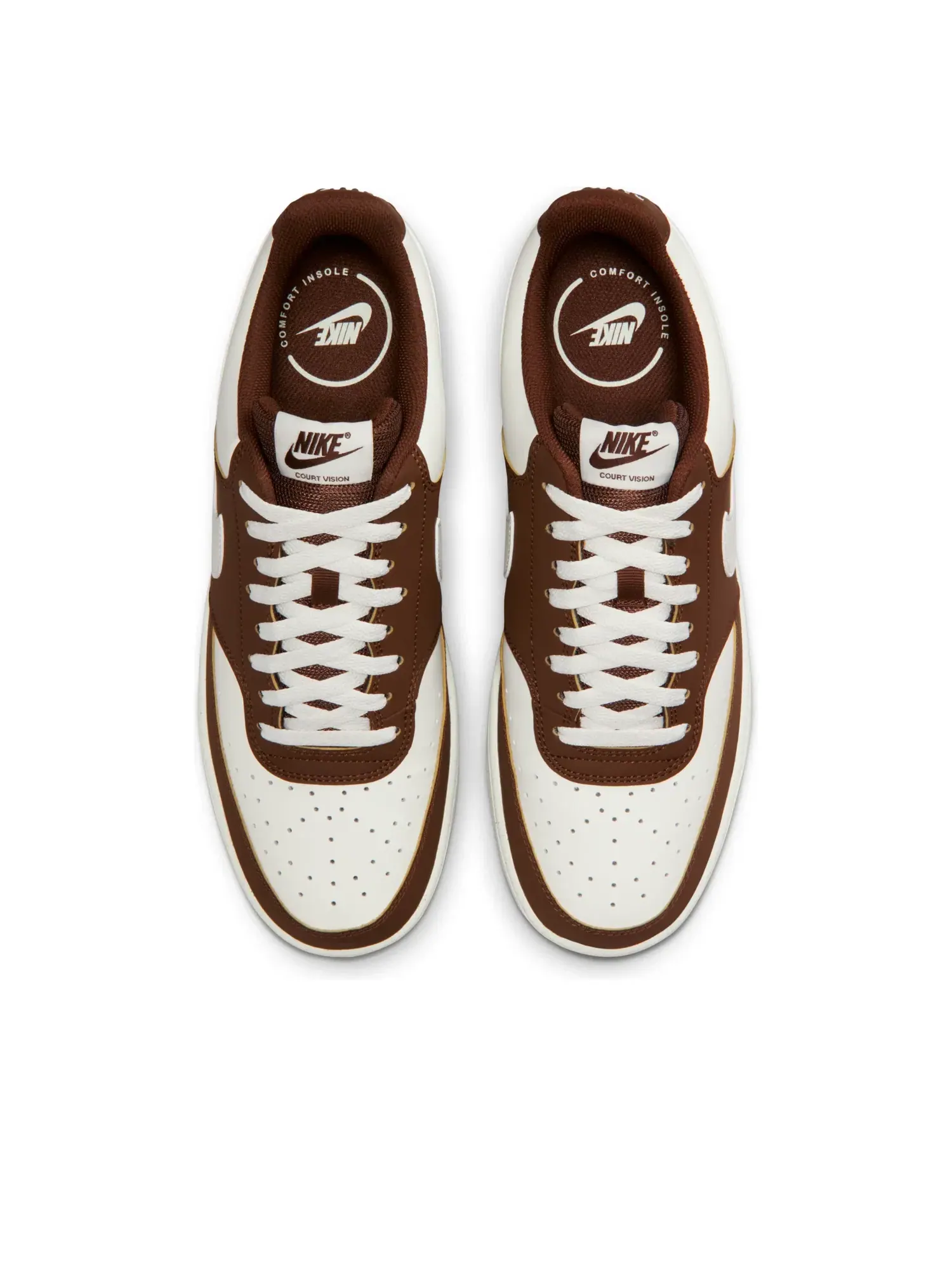 Мужские кроссовки с кожаным верхом Court Vision Low Nike — изображение 3 из 6, коричневый