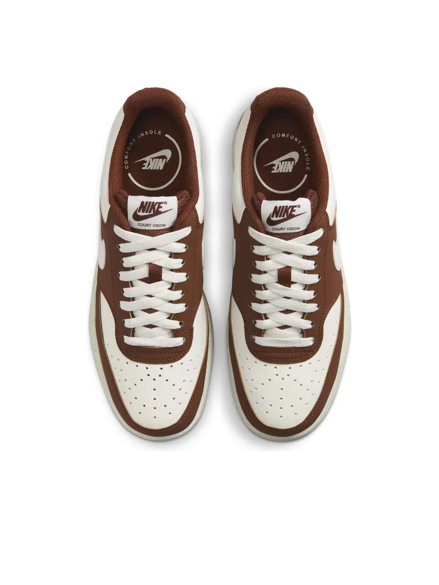 Кроссовки (WMNS) Nike Court Vision Low 'Sail Cacao Wow' — изображение 4 из 6, бежевый