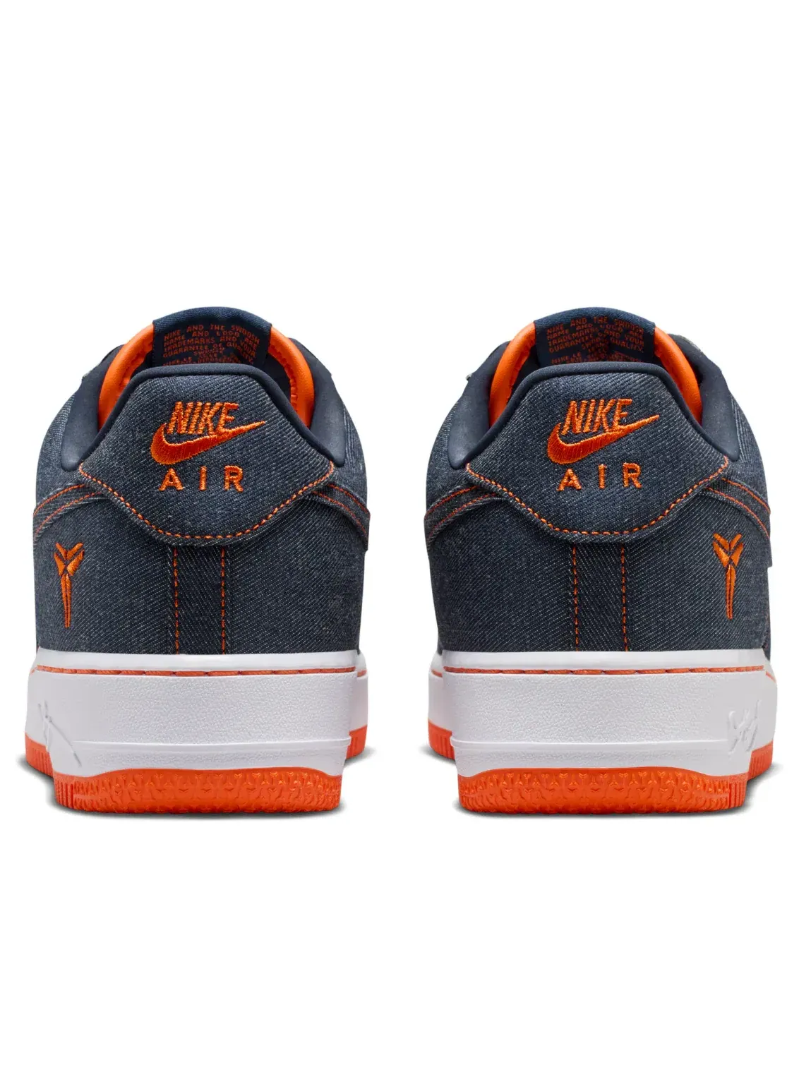Кроссовки Nike Air Force 1 Low Protro 'Kobe Bryant Denim Obsidian Safety Orange' IM1980-400 — изображение 3 из 6, черный