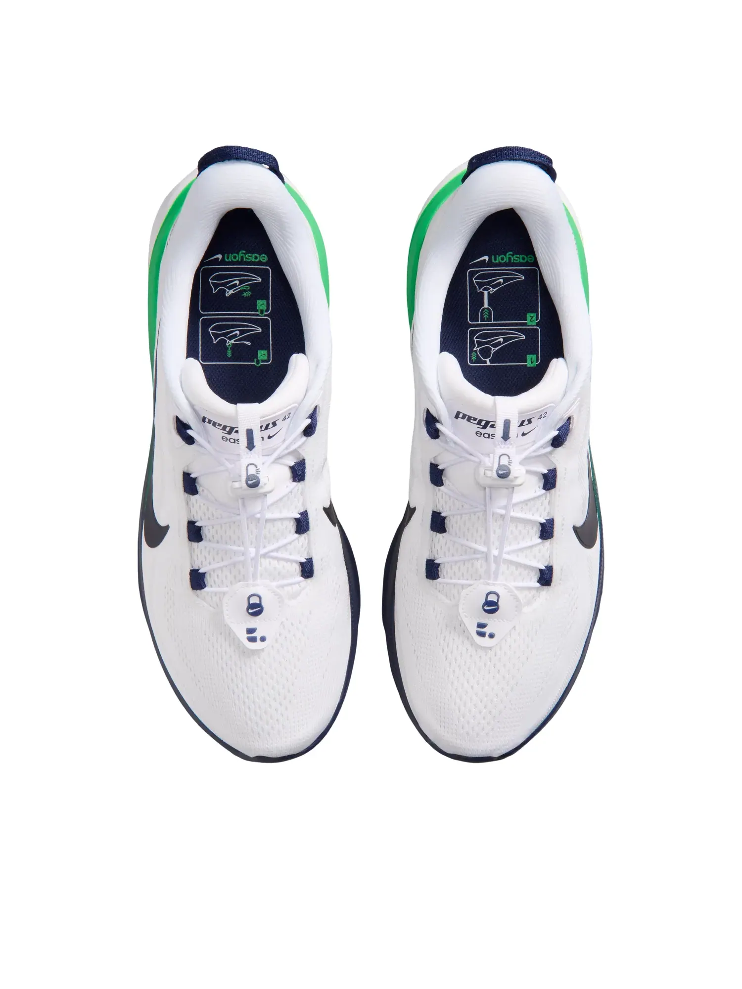 Мужские кроссовки для бега с технологией EasyOn модель Air Zoom Pegasus 42 Nike — изображение 2 из 6, белый