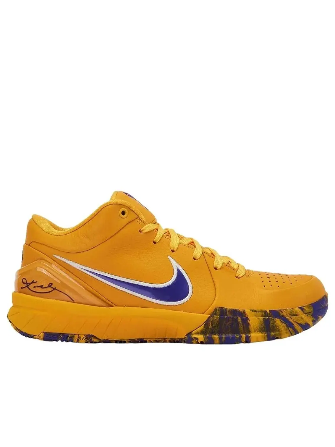 Мужские кроссовки с кожаным верхом Kobe 4 Protro Draft Day Pack Lakers Nike — изображение 2 из 6, желтый