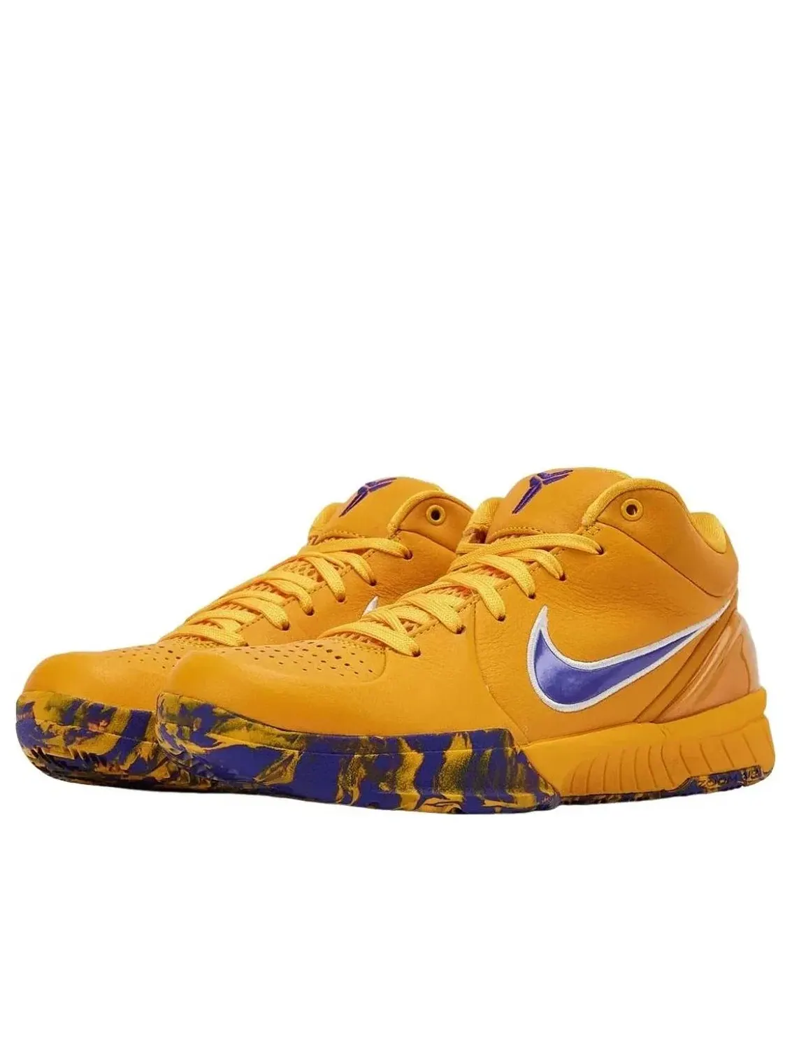 Мужские кроссовки с кожаным верхом Kobe 4 Protro Draft Day Pack Lakers Nike — изображение 3 из 6, желтый