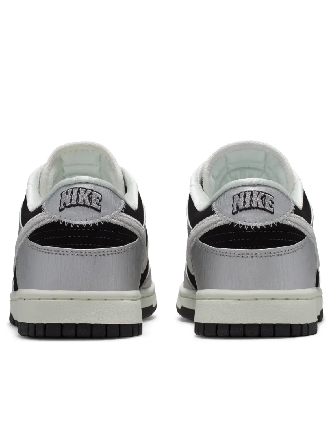 Мужские кроссовки с кожаным верхом Nike Dunk Low Retro Metallic Silver Black — изображение 4 из 6, серебряный