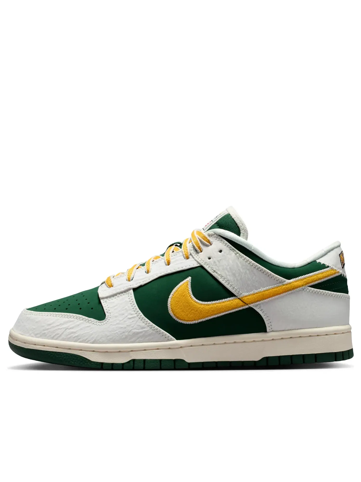 Мужские кроссовки с низким верхом Nike Dunk Low Retro Sail University Gold Fir — изображение 1 из 6, зеленый
