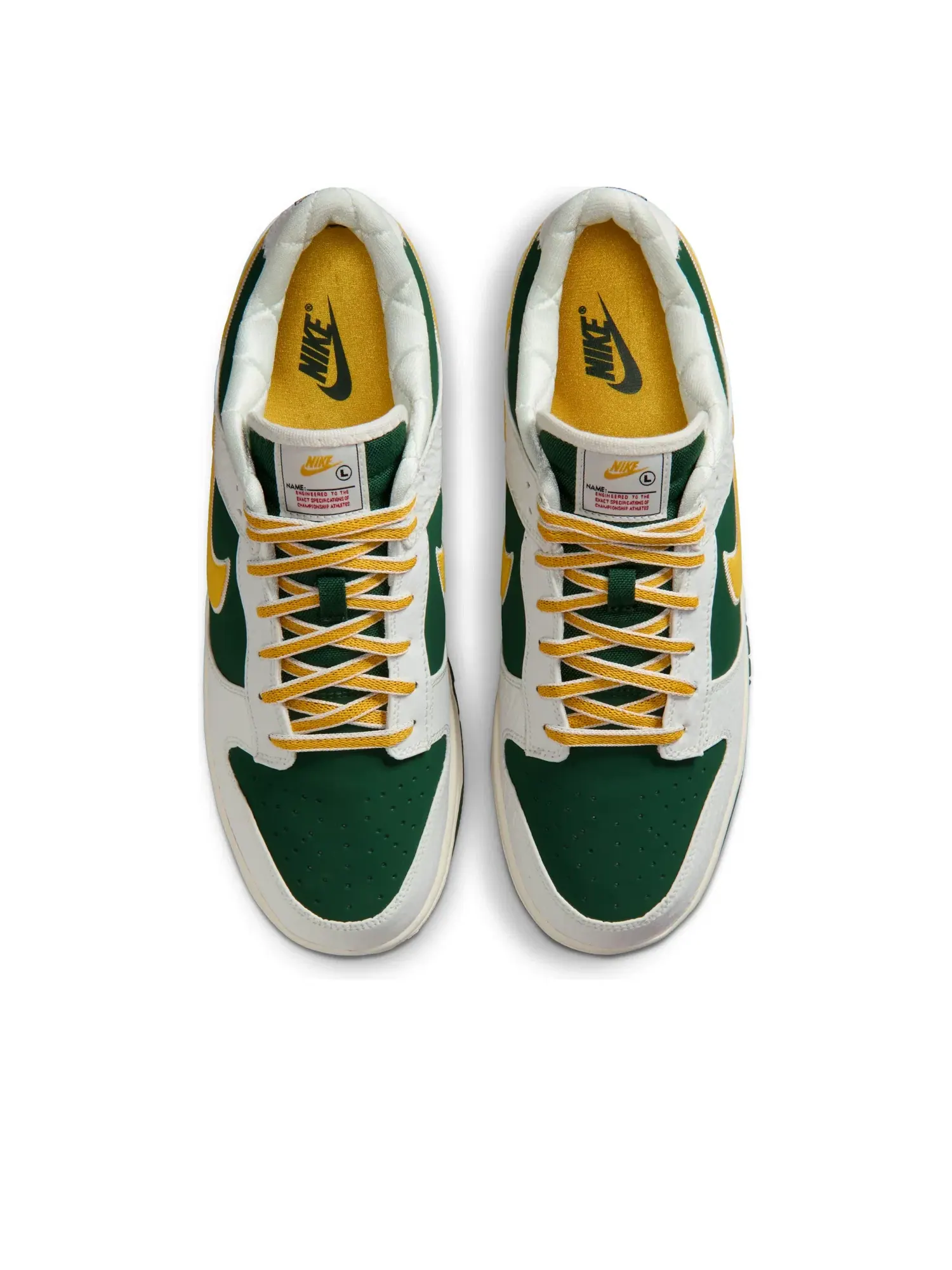 Мужские кроссовки с низким верхом Nike Dunk Low Retro Sail University Gold Fir — изображение 3 из 6, зеленый