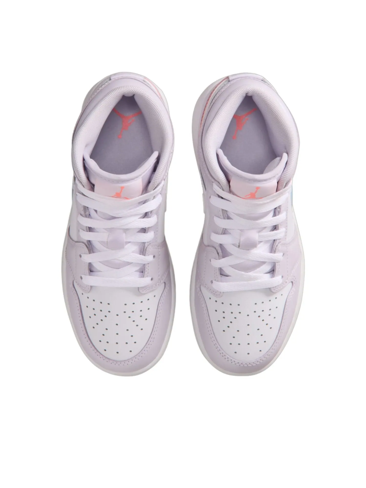 Кроссовки (GS) Air Jordan 1 Mid 'Barely Grape White' — изображение 2 из 6, фиолетовый