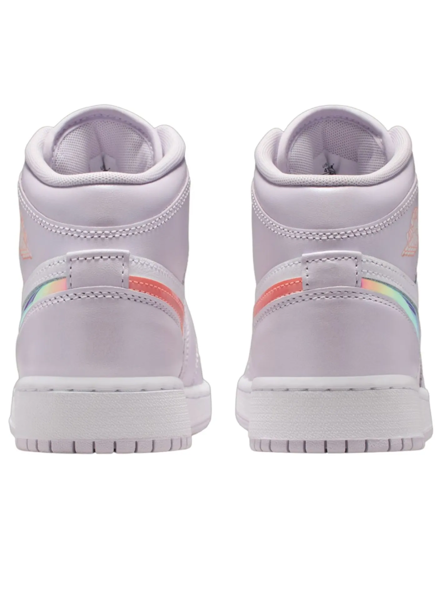 Кроссовки (GS) Air Jordan 1 Mid 'Barely Grape White' — изображение 4 из 6, фиолетовый