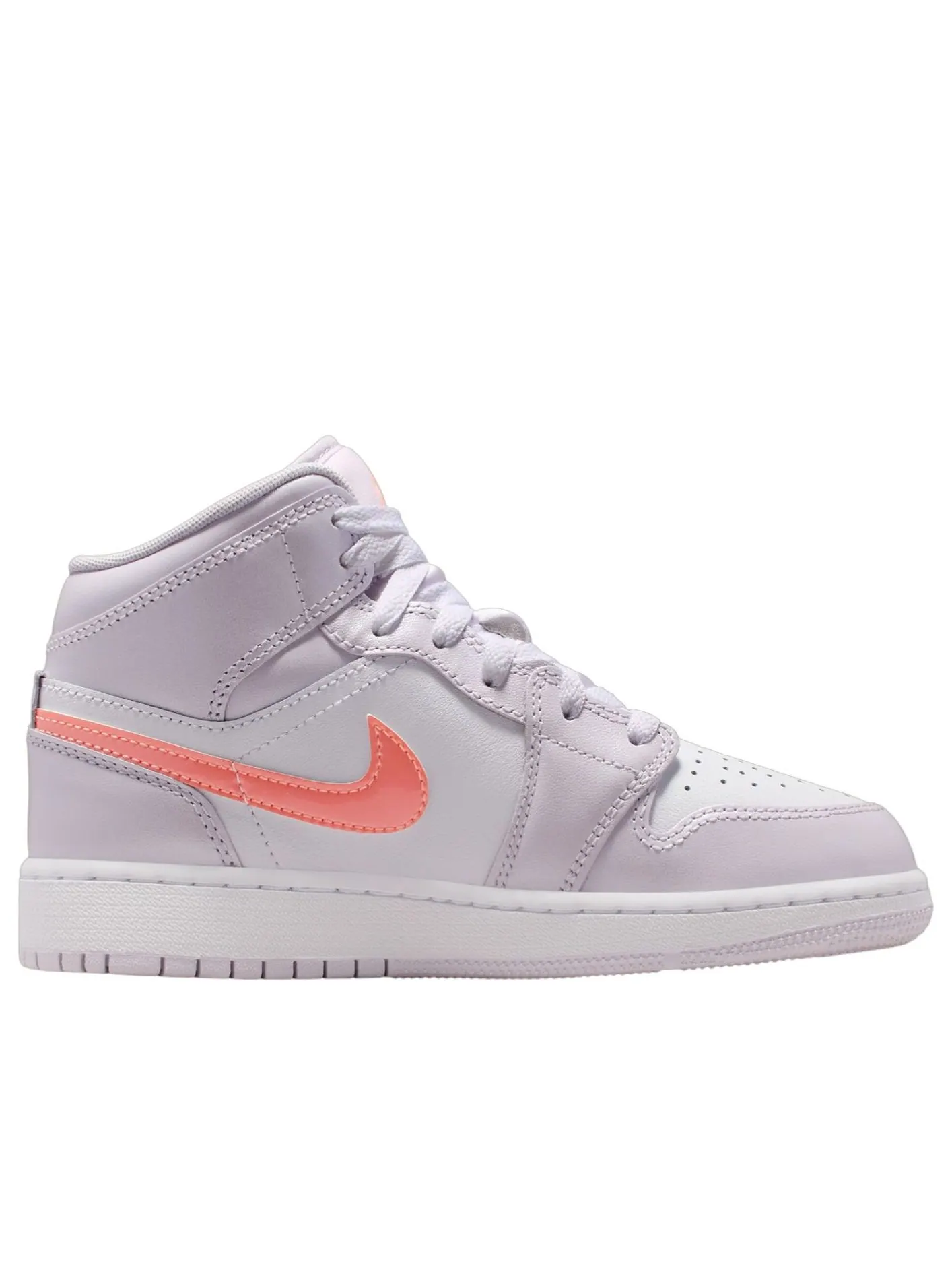 Кроссовки (GS) Air Jordan 1 Mid 'Barely Grape White' — изображение 6 из 6, фиолетовый