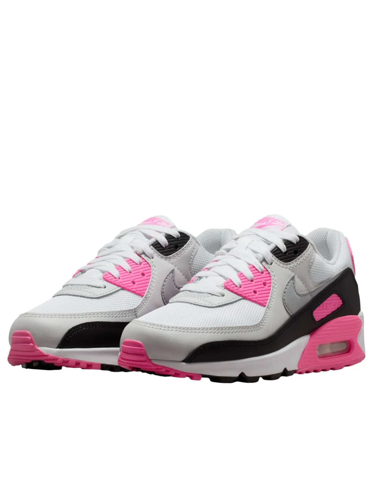 Кроссовки Nike Air Max 90 'White Pink Glow' — изображение 2 из 6, серый