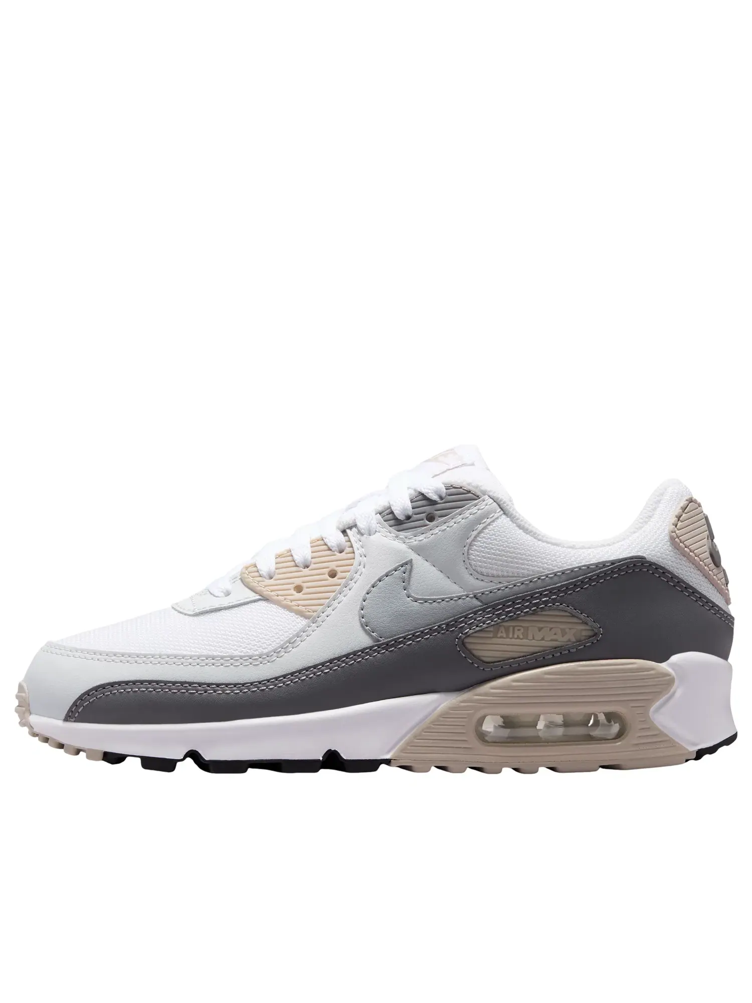 Женские кроссовки с низким верхом Nike Air Max 90 Cream Wolf Grey — изображение 1 из 7, серый