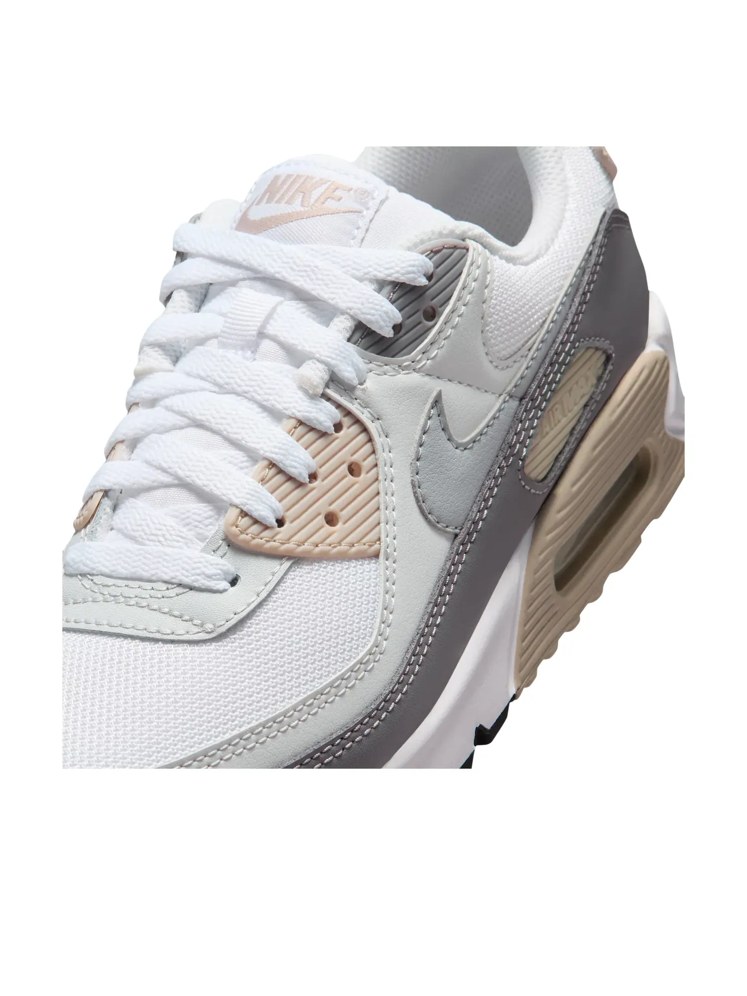 Женские кроссовки с низким верхом Nike Air Max 90 Cream Wolf Grey — изображение 6 из 7, серый