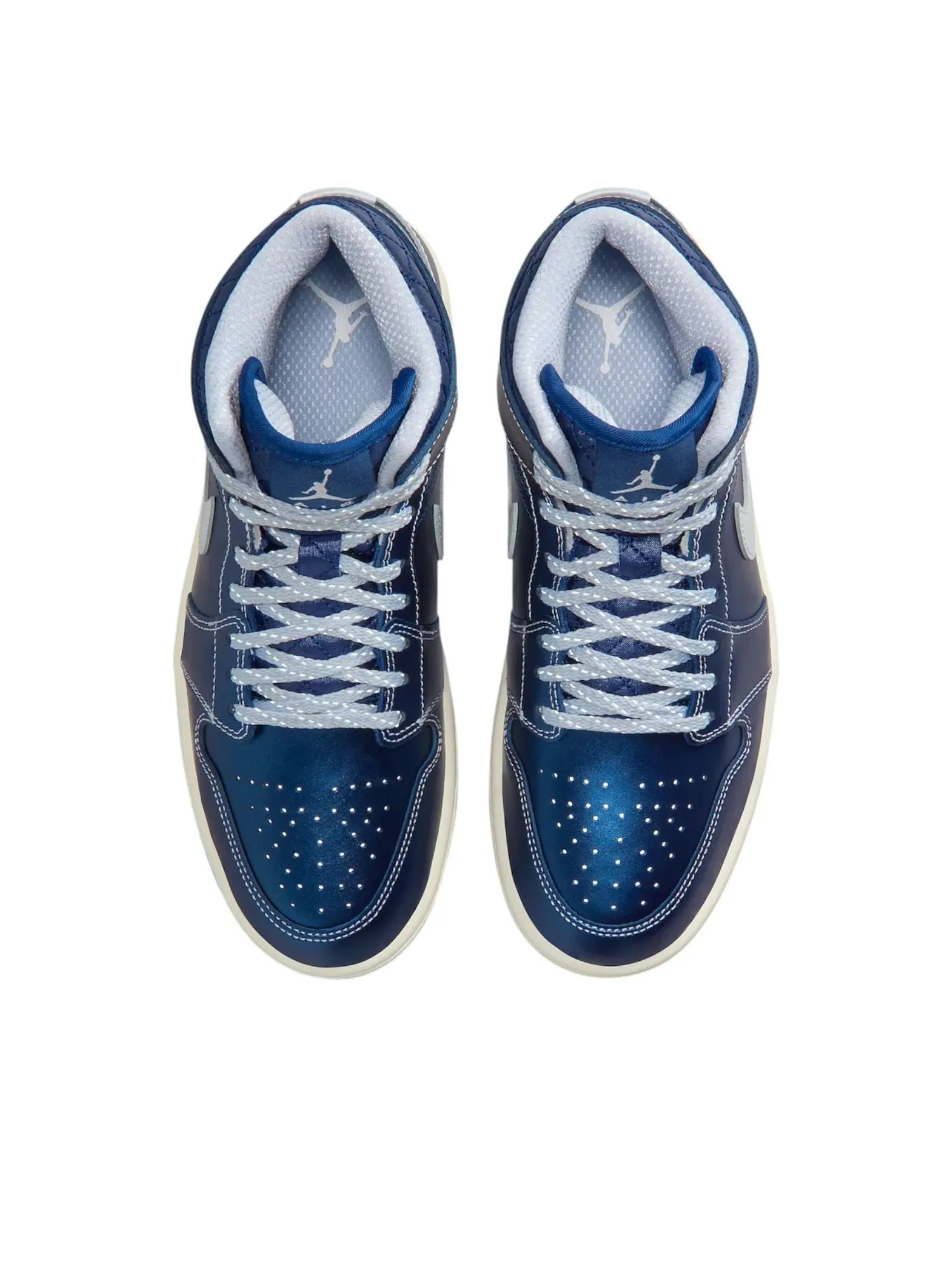 Кроссовки Air Jordan 1 Mid 'Metallic Blue' — изображение 3 из 6, синий