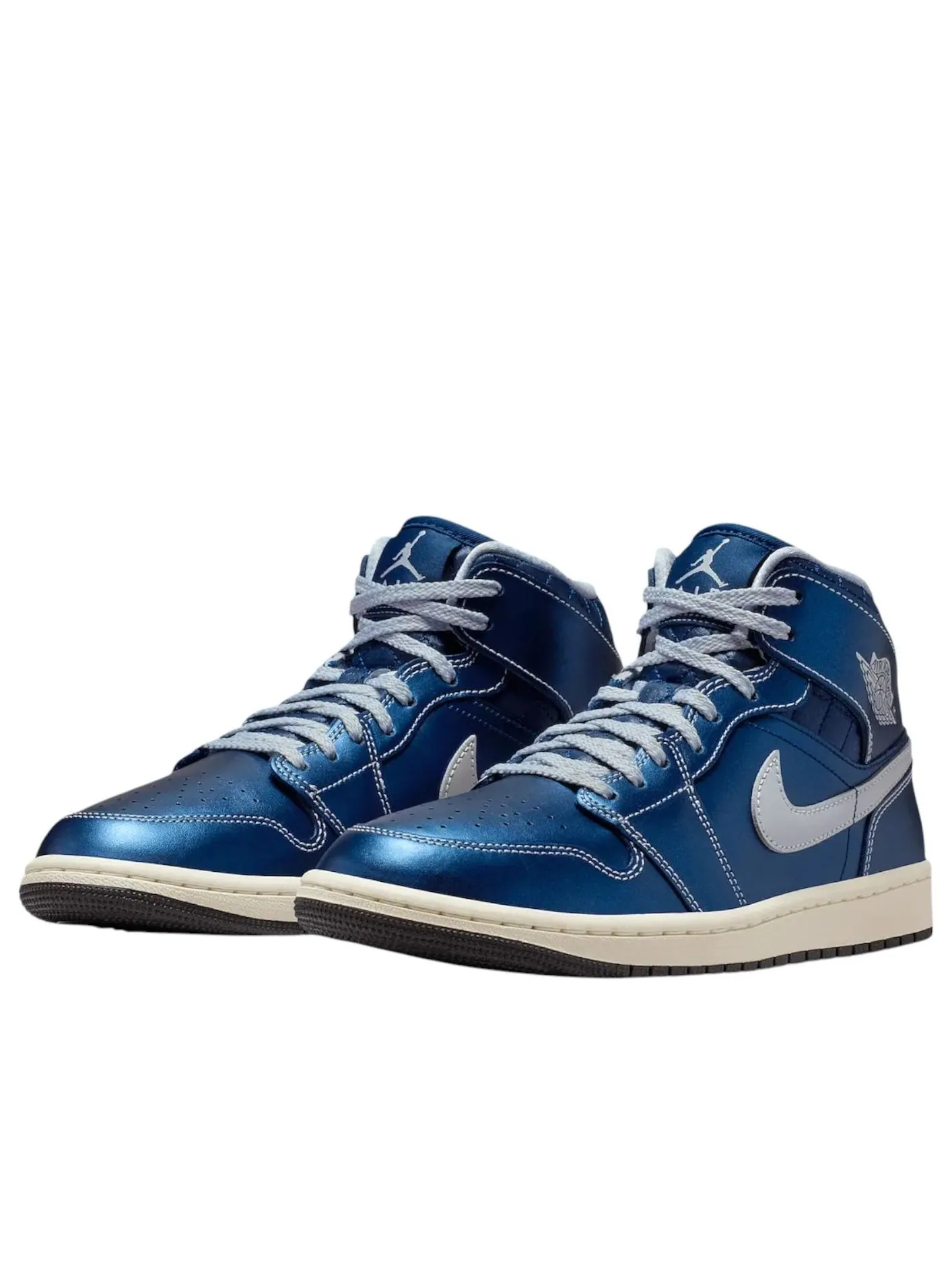 Air Jordan 1 Mid 'Metallic Blue' — изображение 2 из 6, металлик синий
