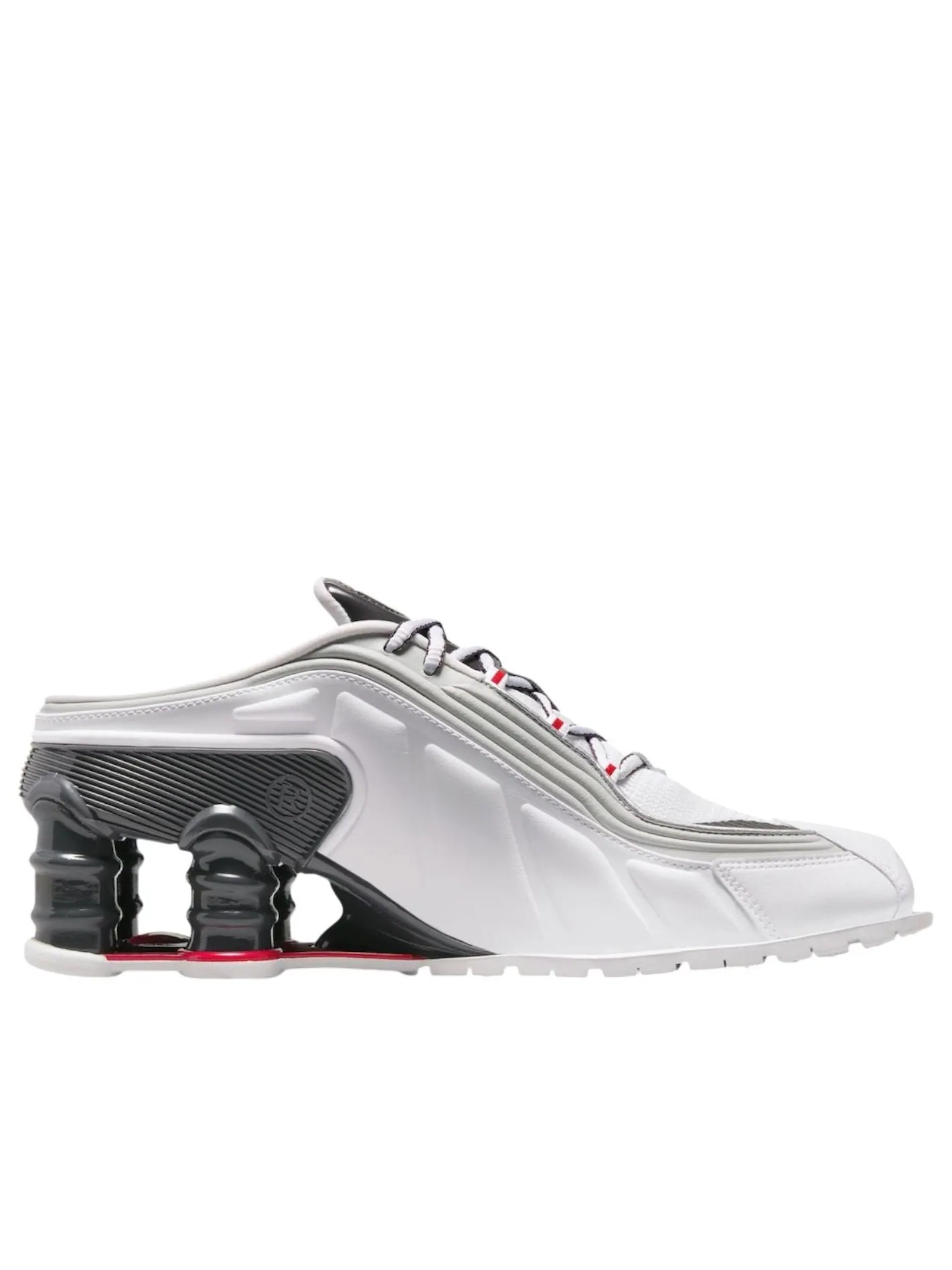 Кроссовки (WMNS) Nike x Martine Rose Shox MR4 Mule 'White Metallic Platinum' — изображение 2 из 6, белый