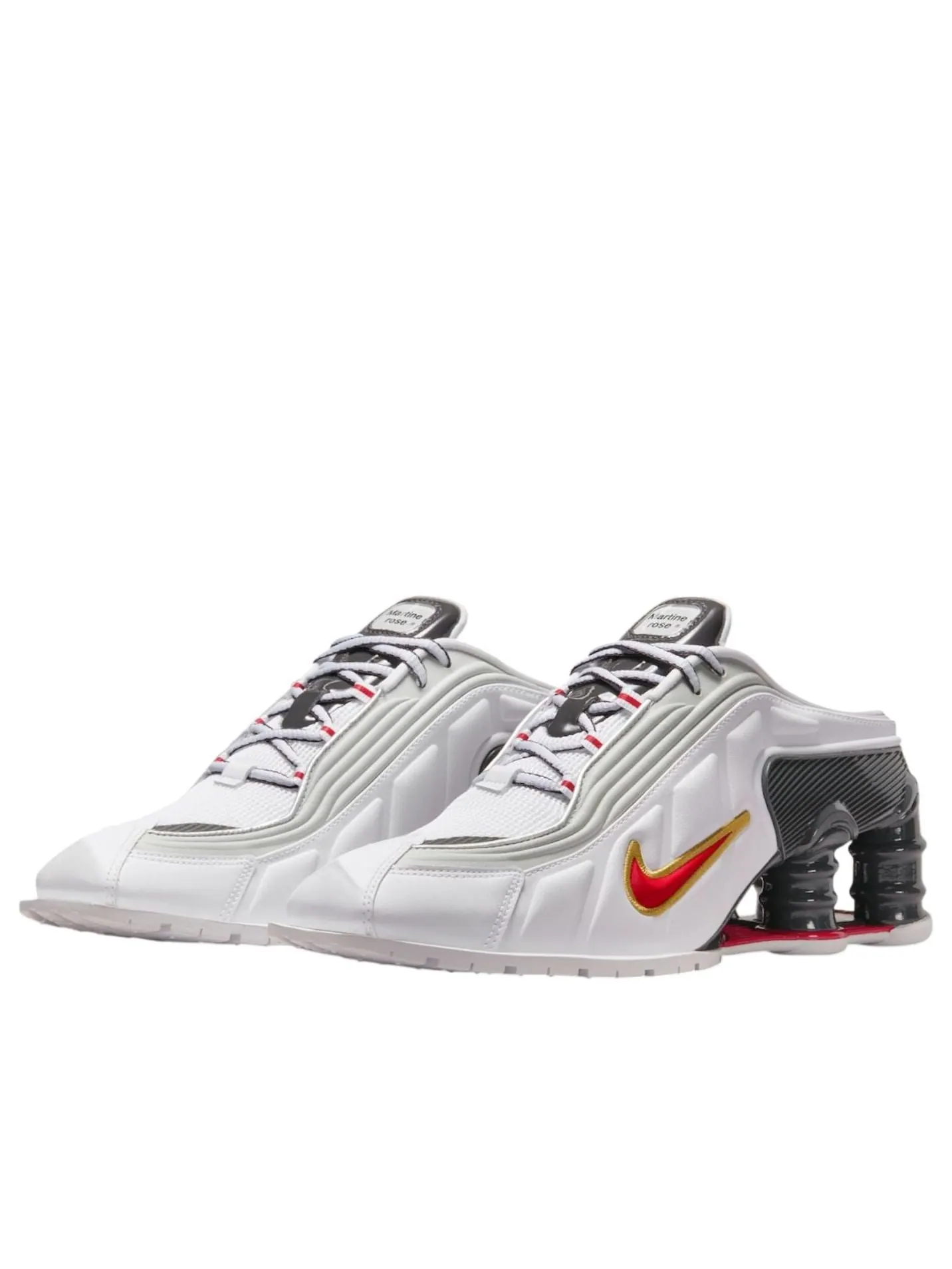 Кроссовки (WMNS) Nike x Martine Rose Shox MR4 Mule 'White Metallic Platinum' — изображение 3 из 6, белый
